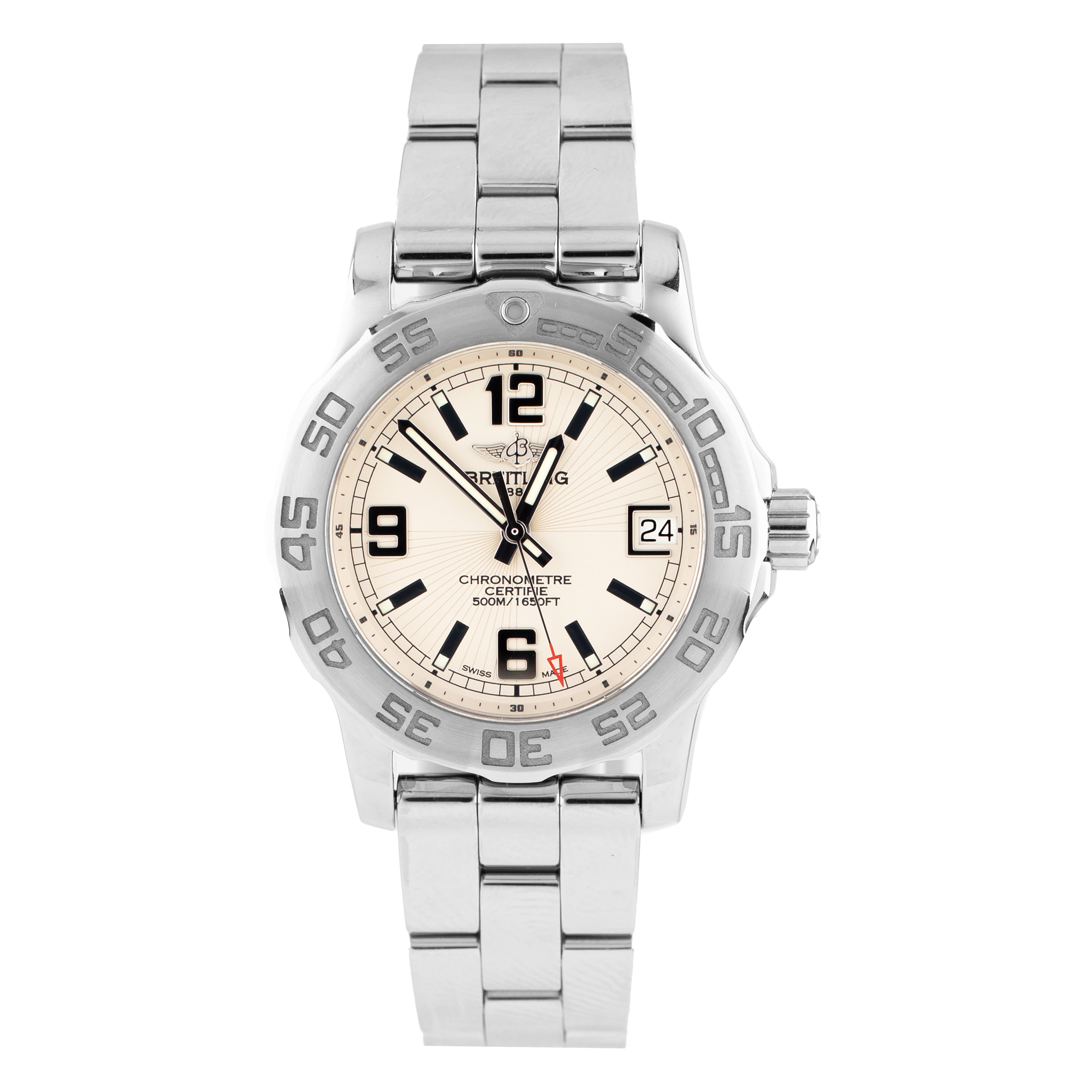 Breitling Colt 33 Stainless Steel Champagne Dial 33mm A77387 Full Set