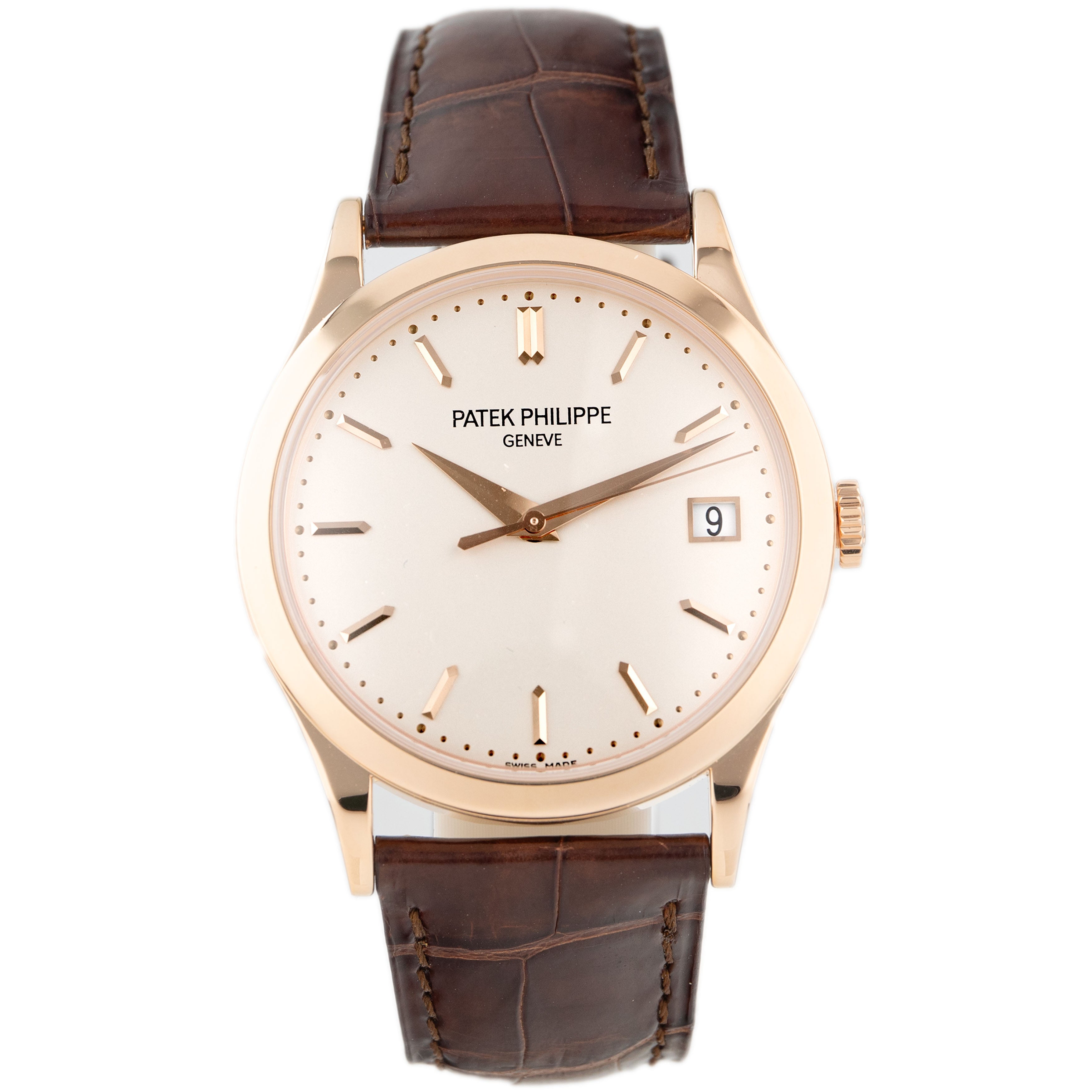 Patek Philippe Calatrava Rose Gold Silver Dial 38mm 5296R-010 Full Set