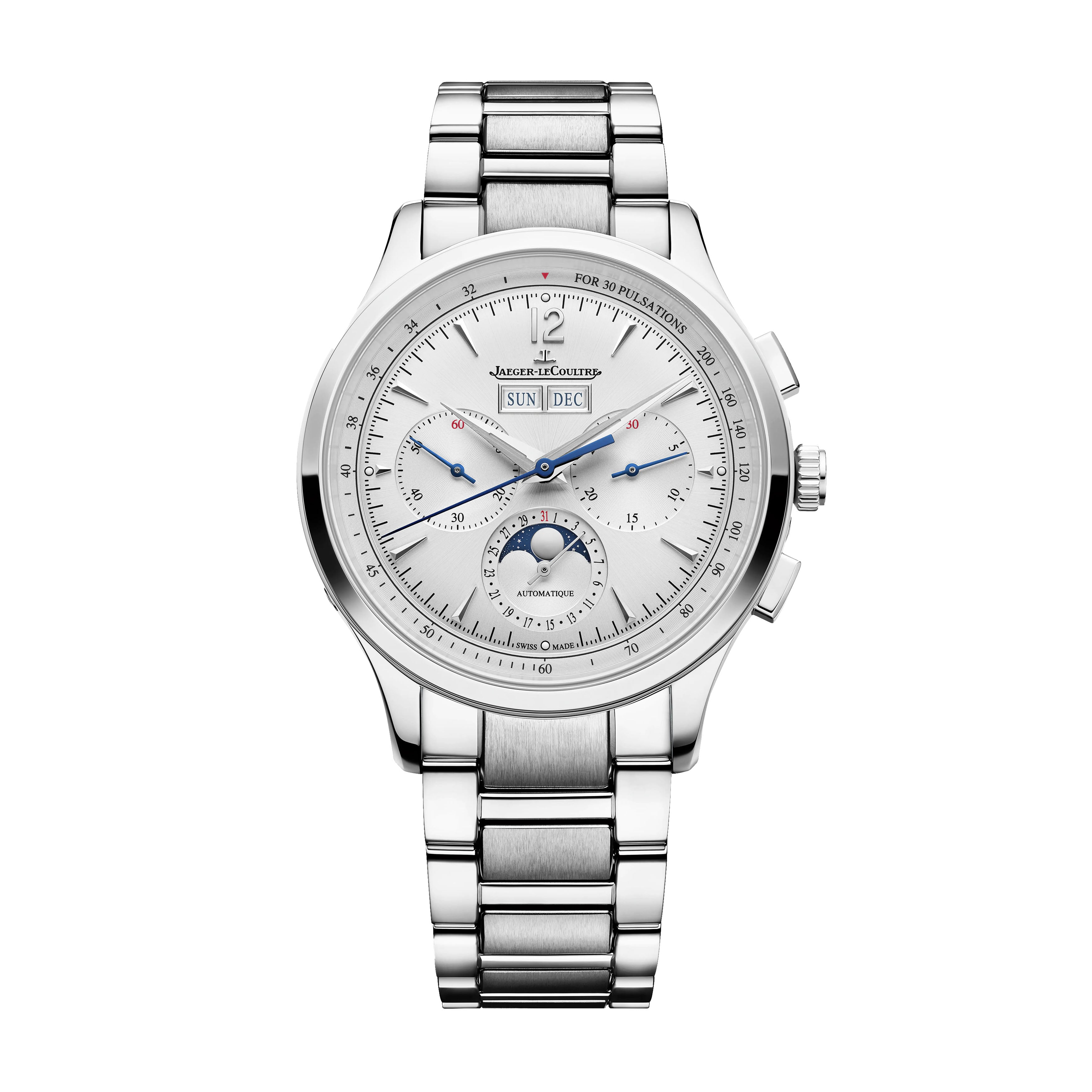 Jaeger-LeCoultre Master Control Chronograph Calendar Watch, 40mm Silver Dial, Q4138130