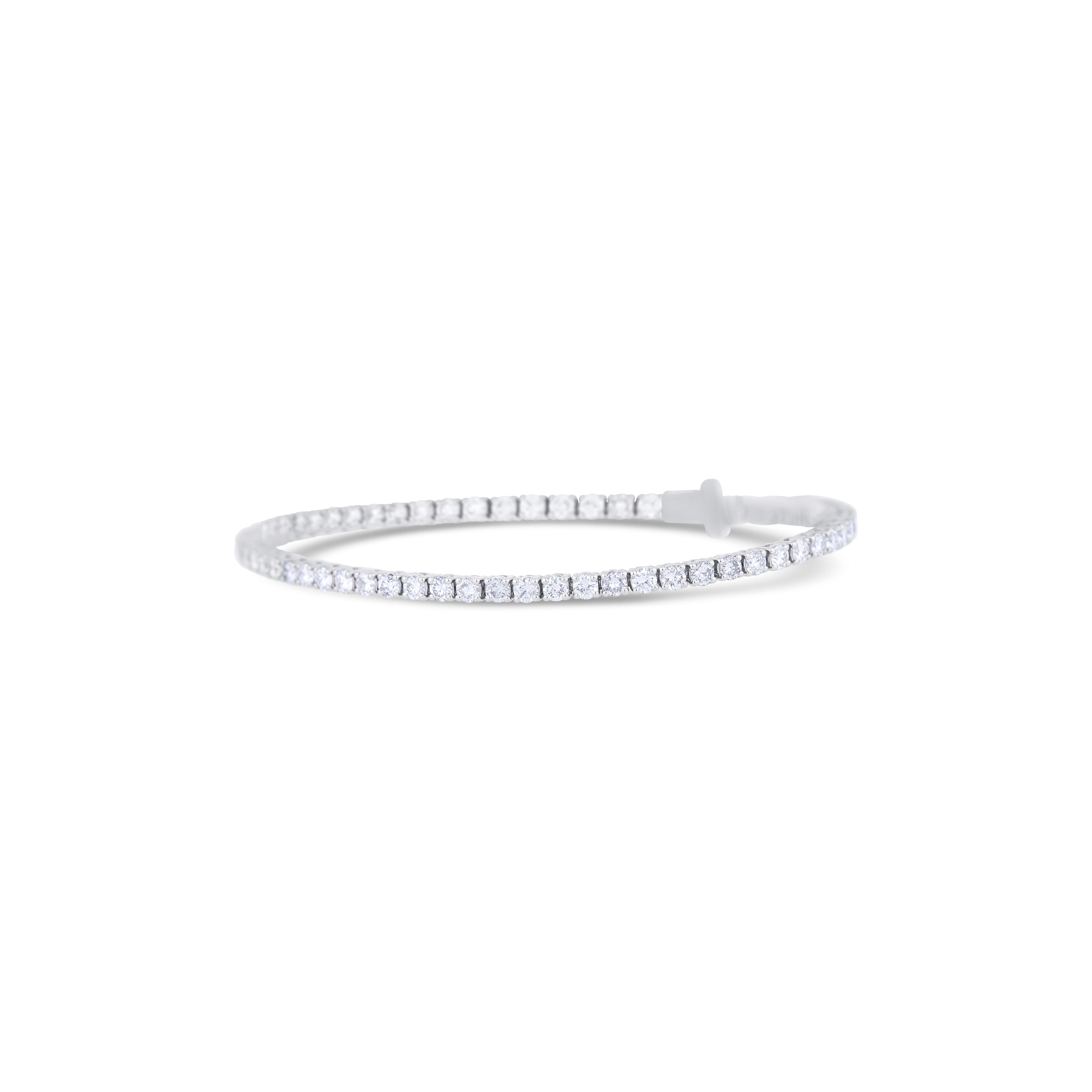 14K White Gold Diamond Tennis Bracelet