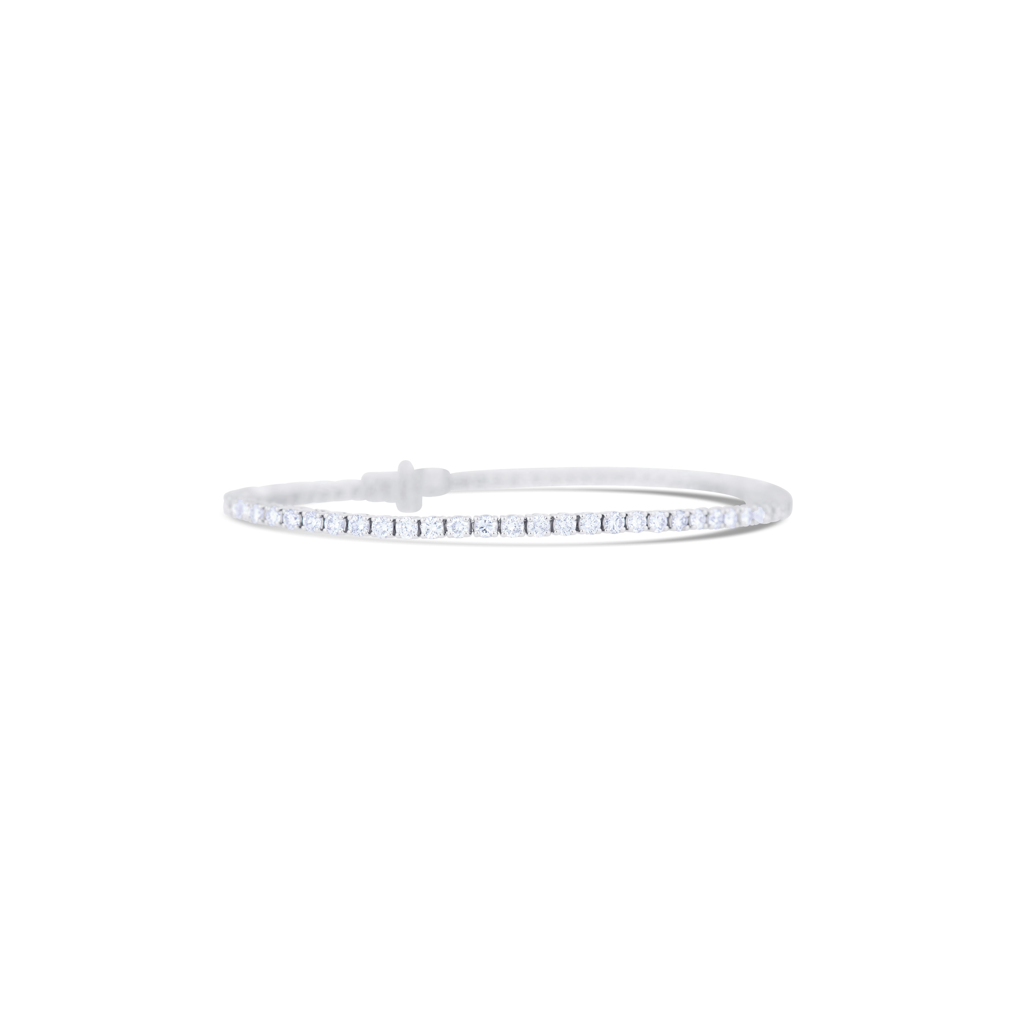 14K White Gold Diamond Tennis Bracelet