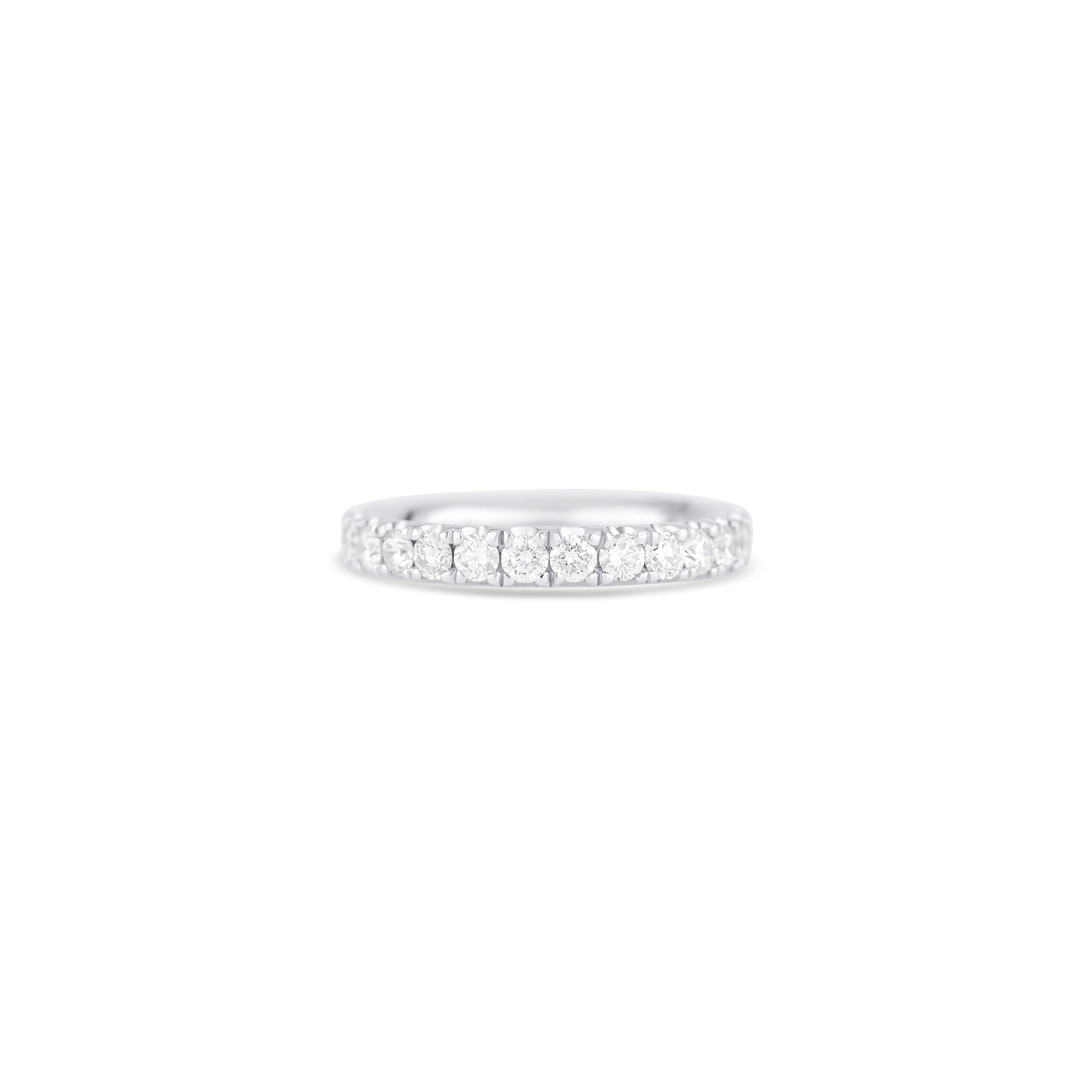 18K White Gold Diamond Band