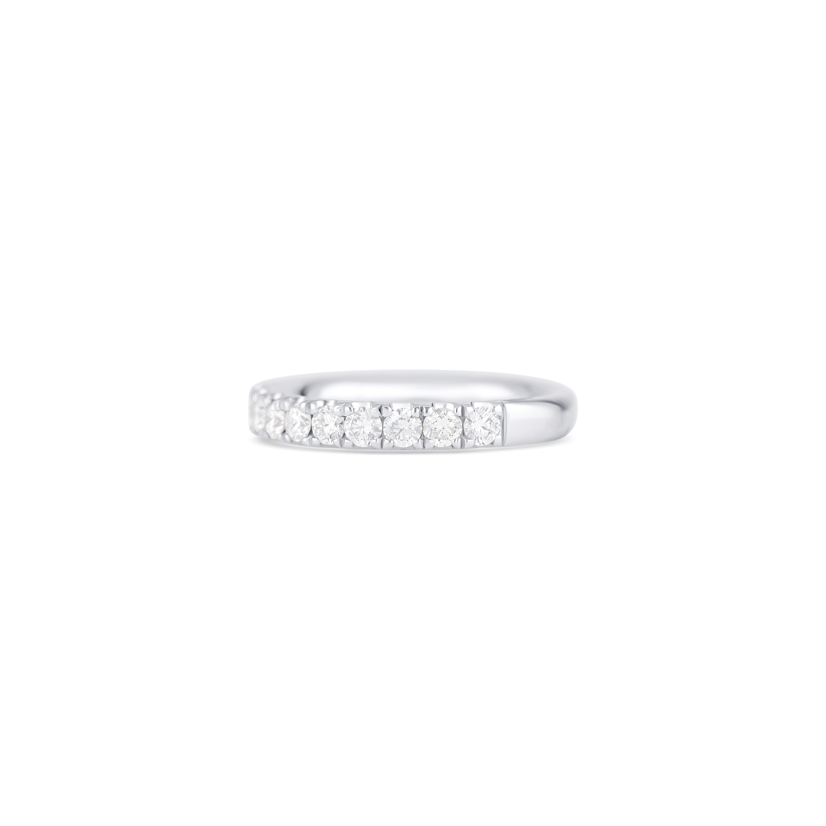 18K White Gold Diamond Band