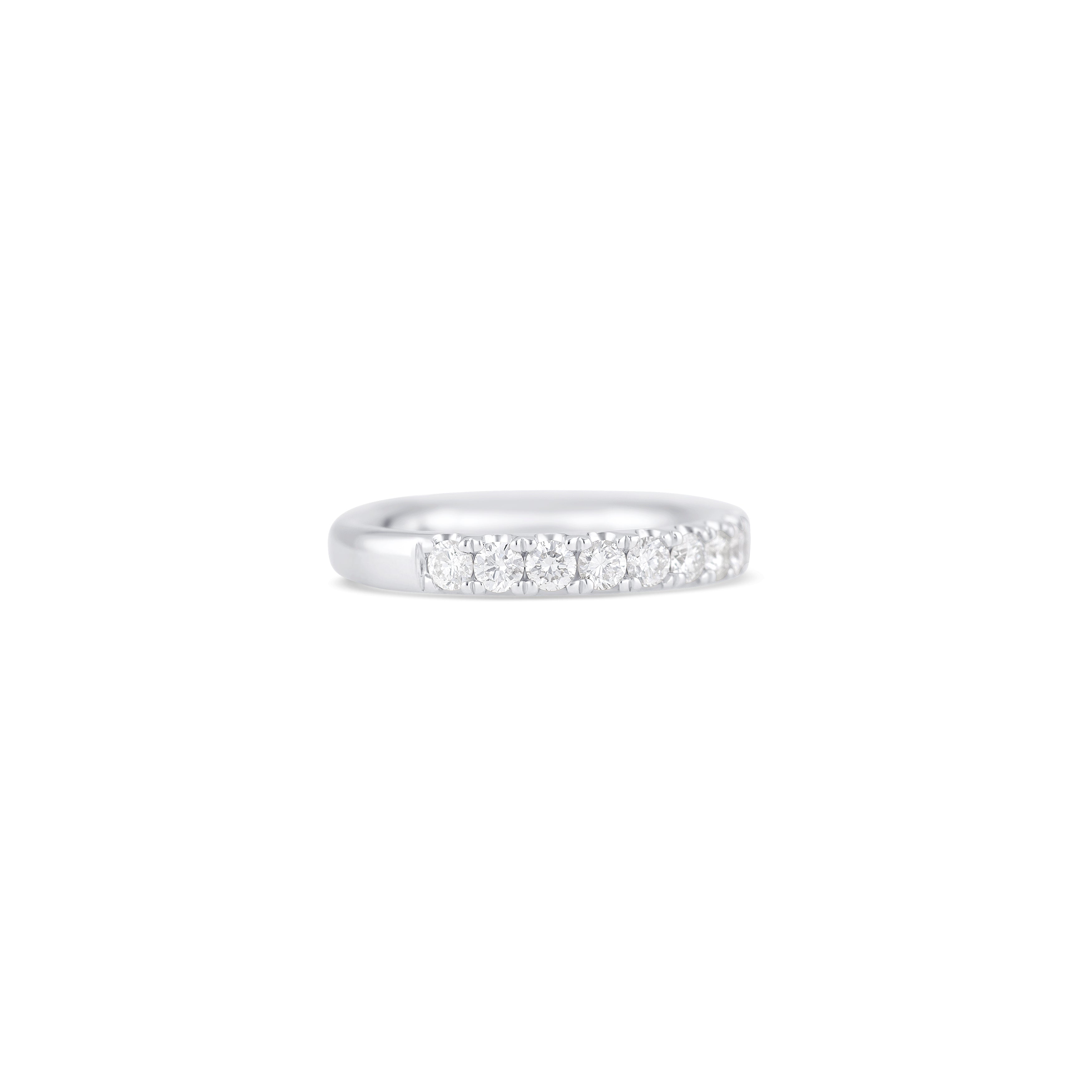 18K White Gold Diamond Band