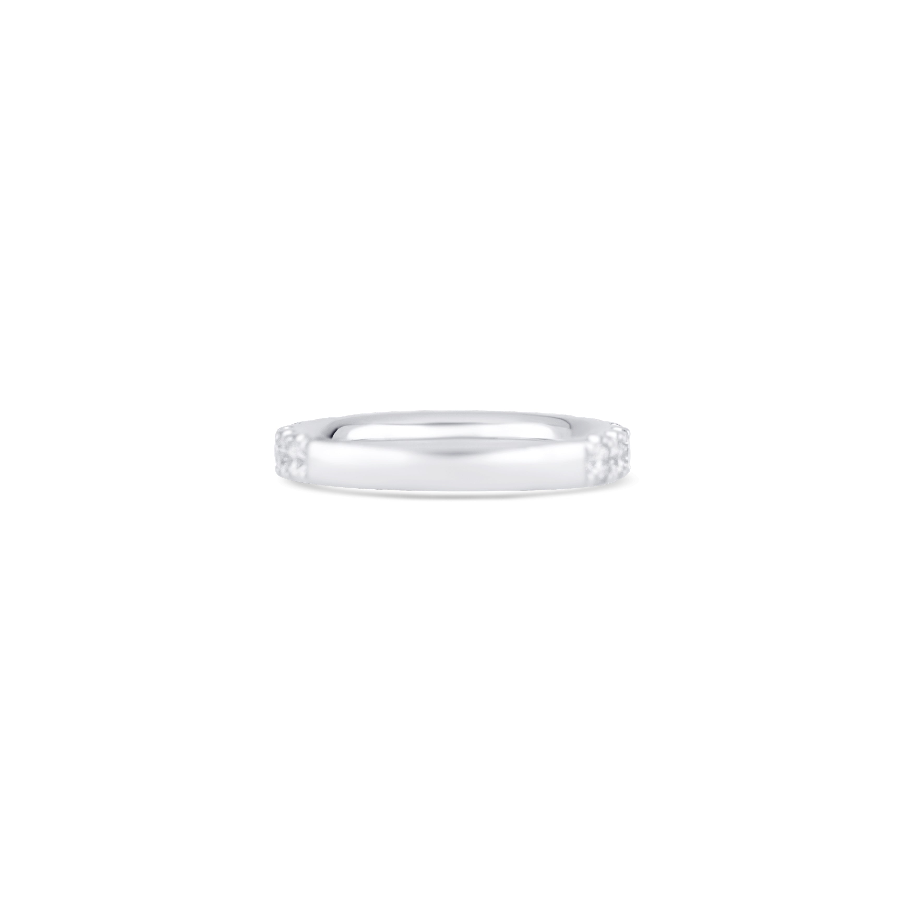 18K White Gold Diamond Band