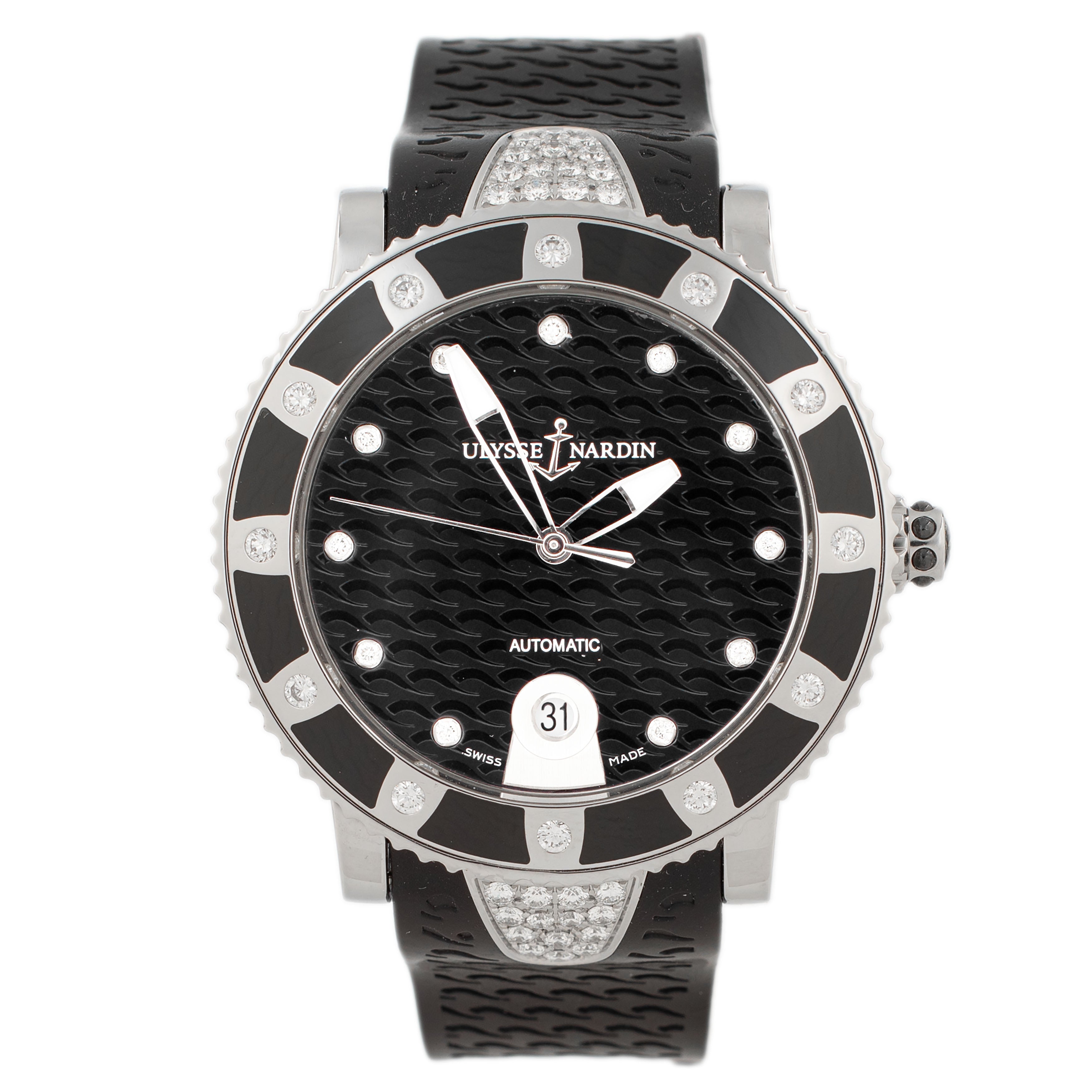 Ulysse Nardin Lady Diver Stainless Steel Black Dial 40mm 8103-101 Full Set