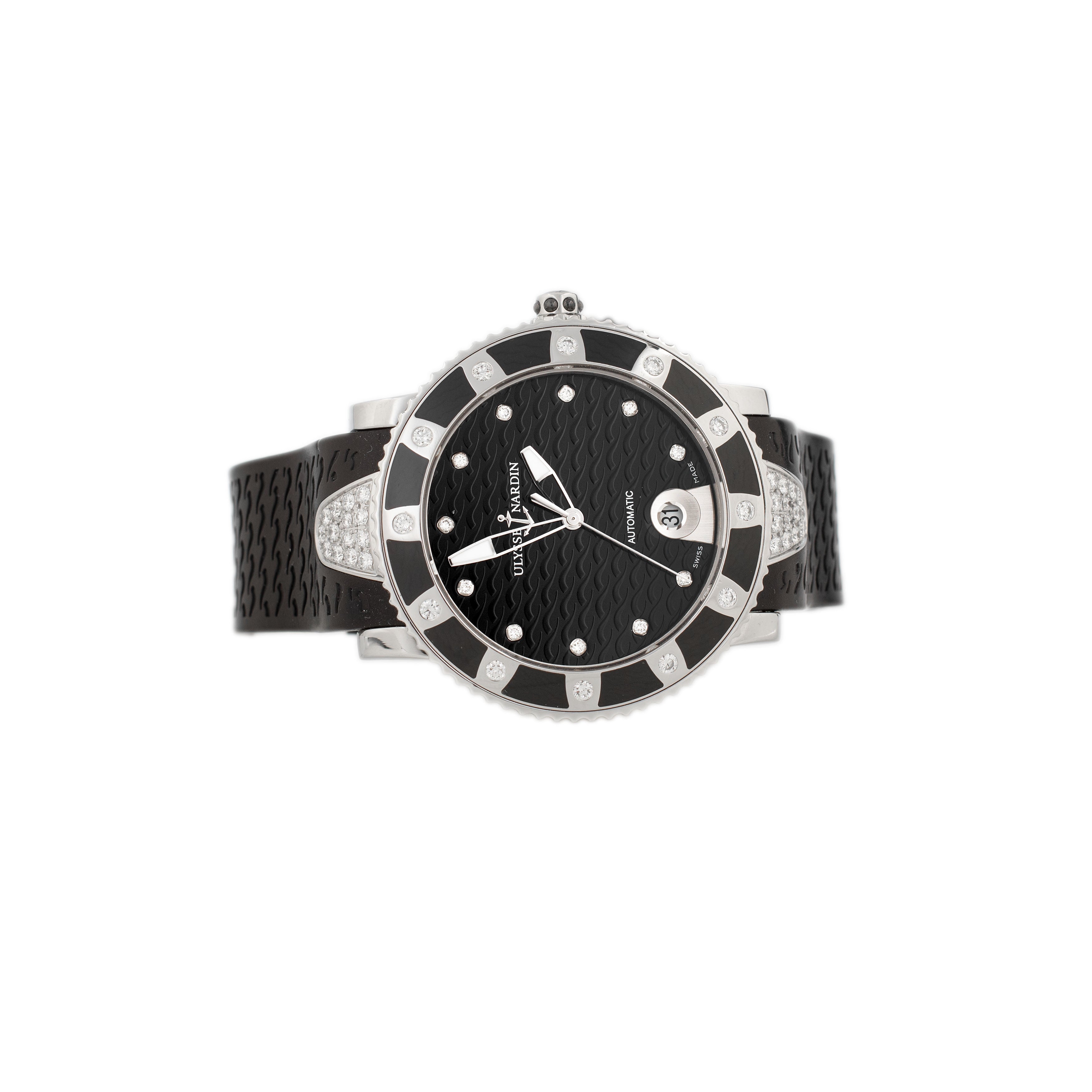 Ulysse Nardin Lady Diver Stainless Steel Black Dial 40mm 8103-101 Full Set