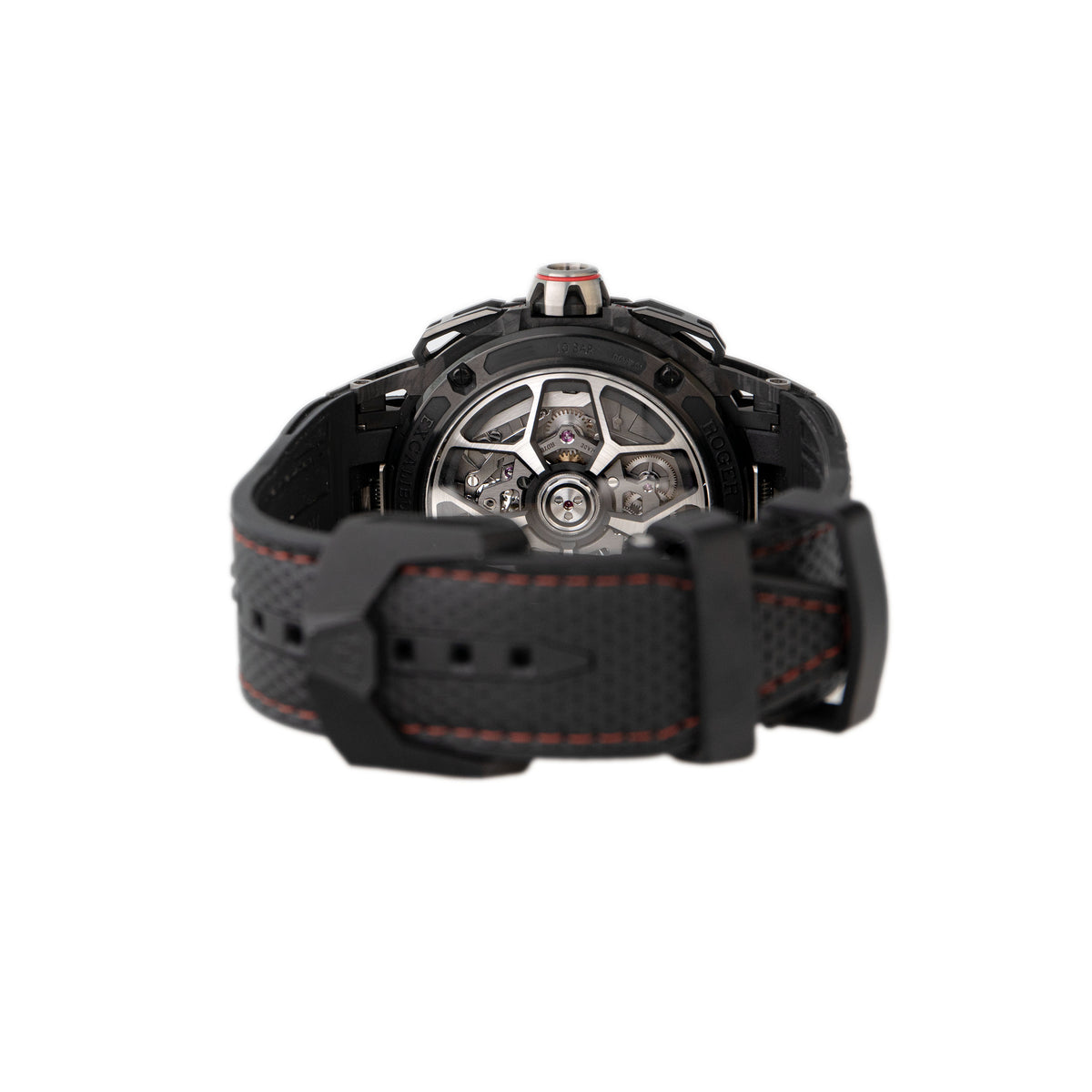 Roger Dubuis Excalibur Spider Flyback Chronograph Carbon Skeleton Dial 45mm DBEX1046 Full Set