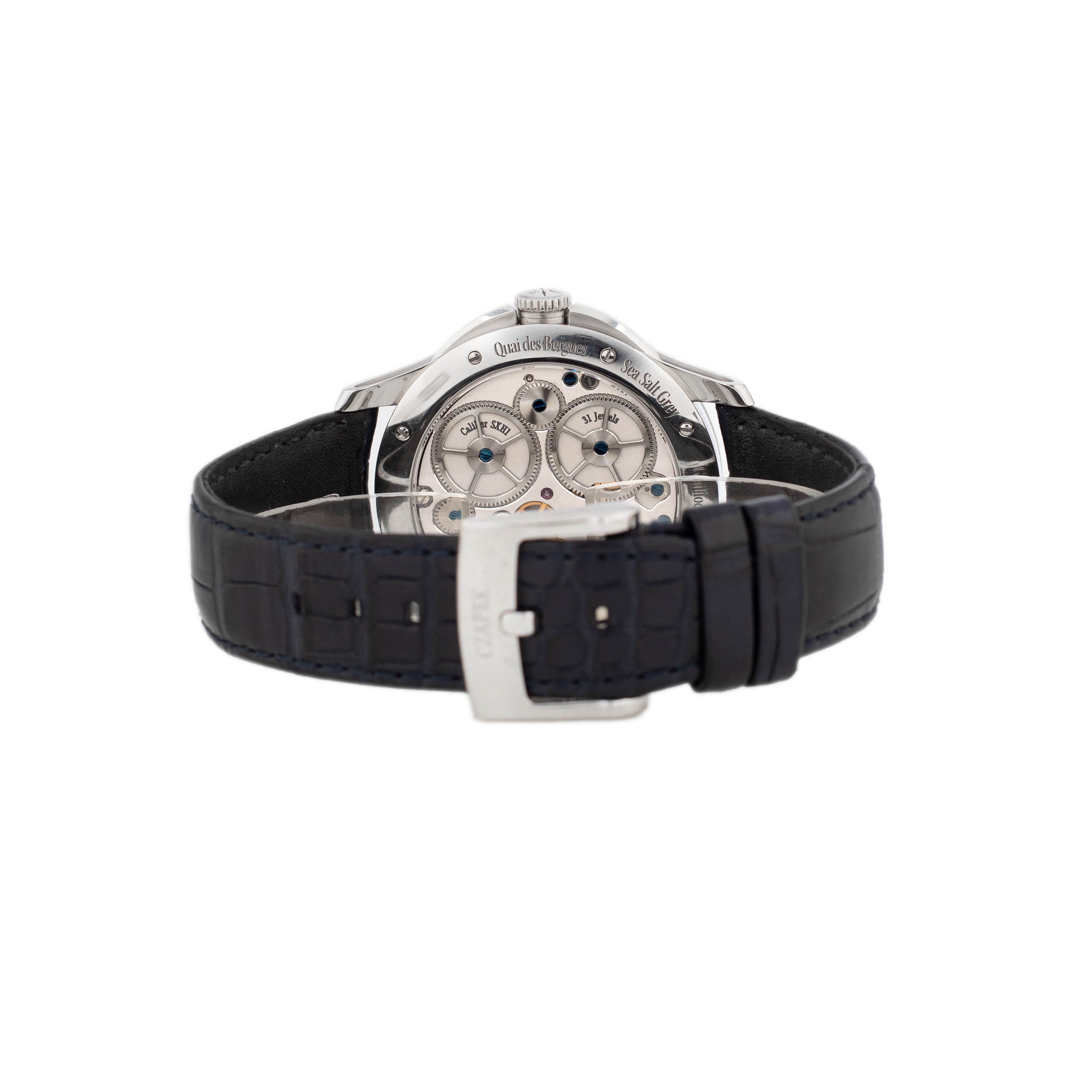 Czapek Quai Des Bergues Stainless Steel Guilloche Sea Salt Gray Dial 42.5mm Full Set