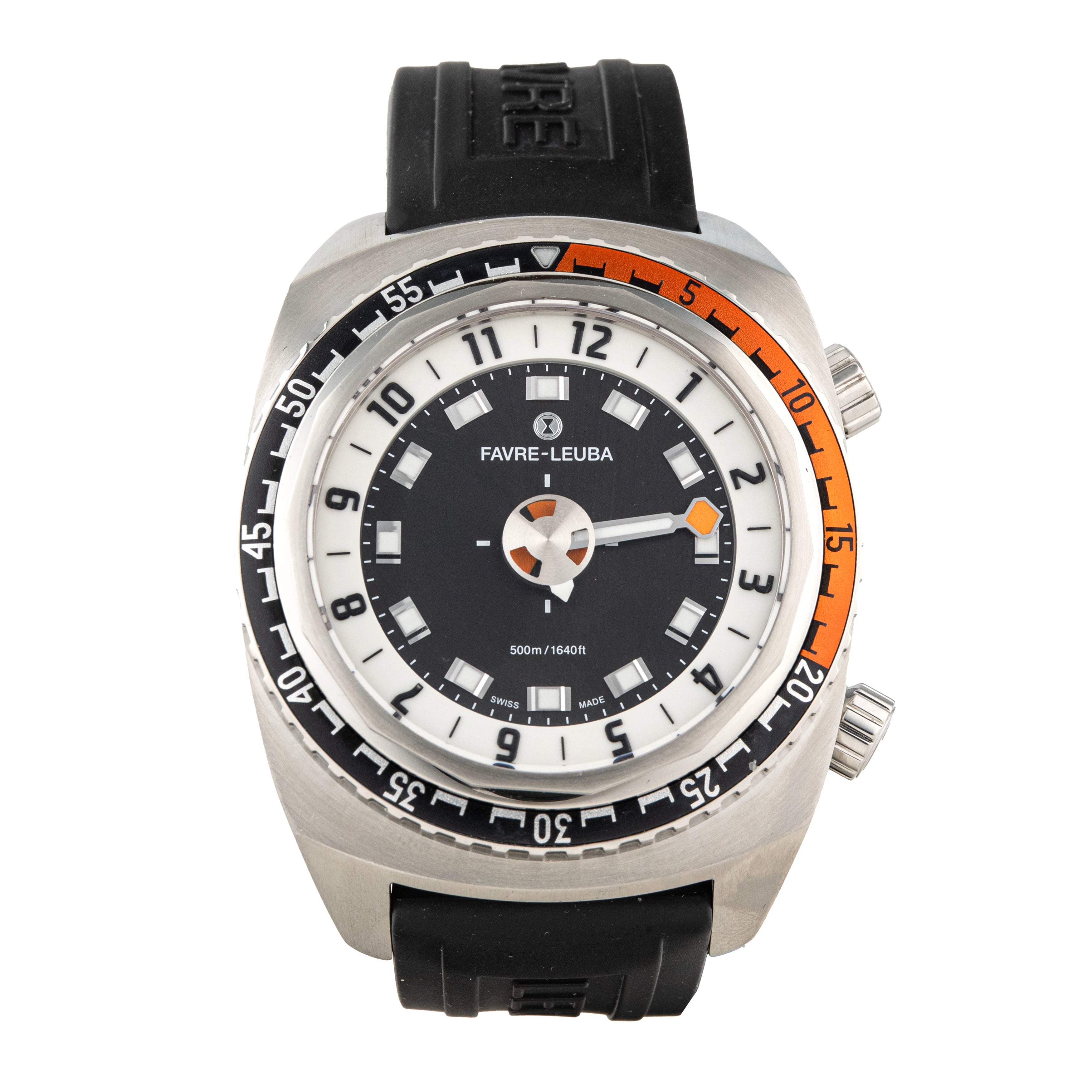 Favre Leuba Harpoon Raider Automatic 500M Stainless Steel Black Dial 46mm 00.10121.08.13.44 Full Set