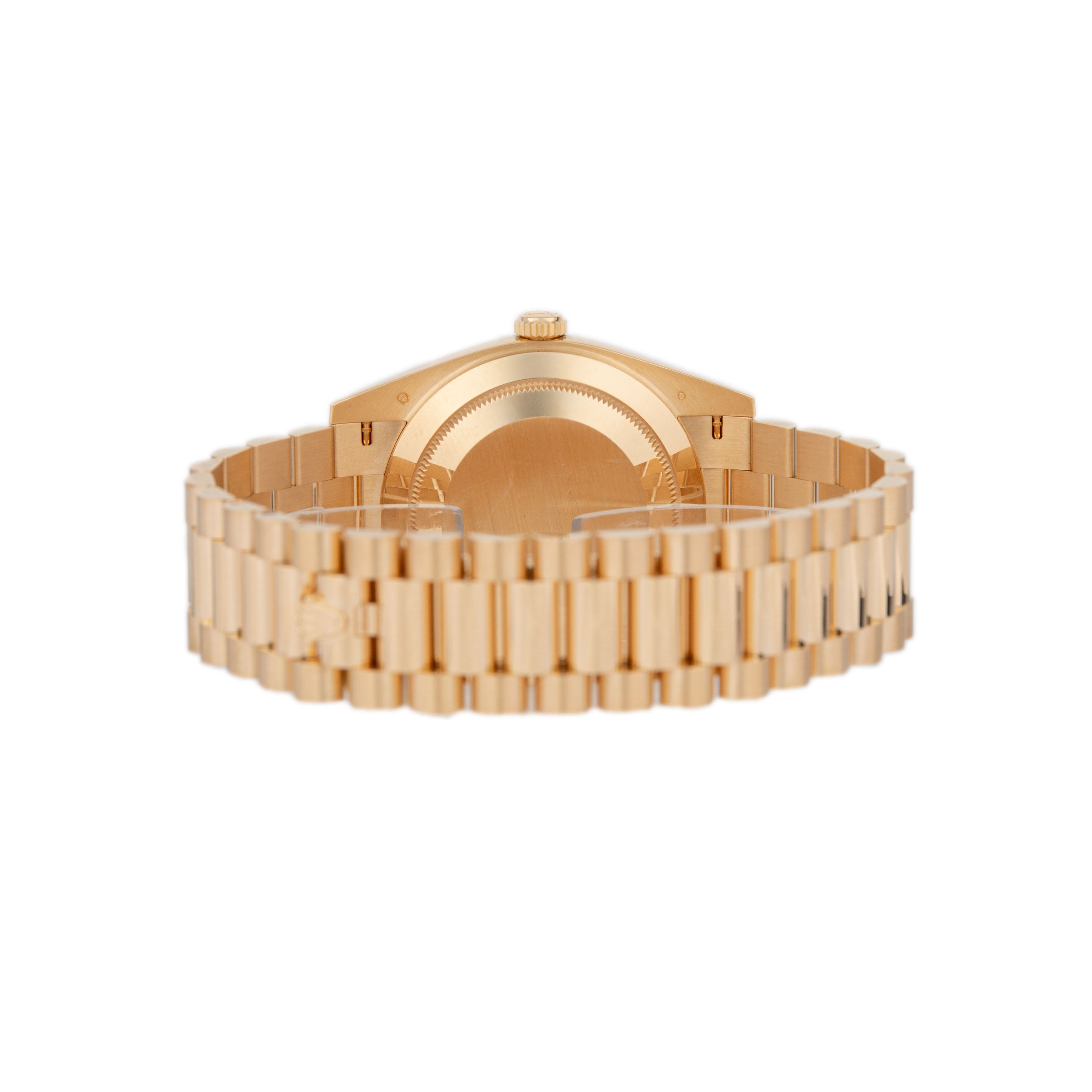 Rolex Day-Date 40 Yellow Gold Silver Dial 40mm 228238 Full Set