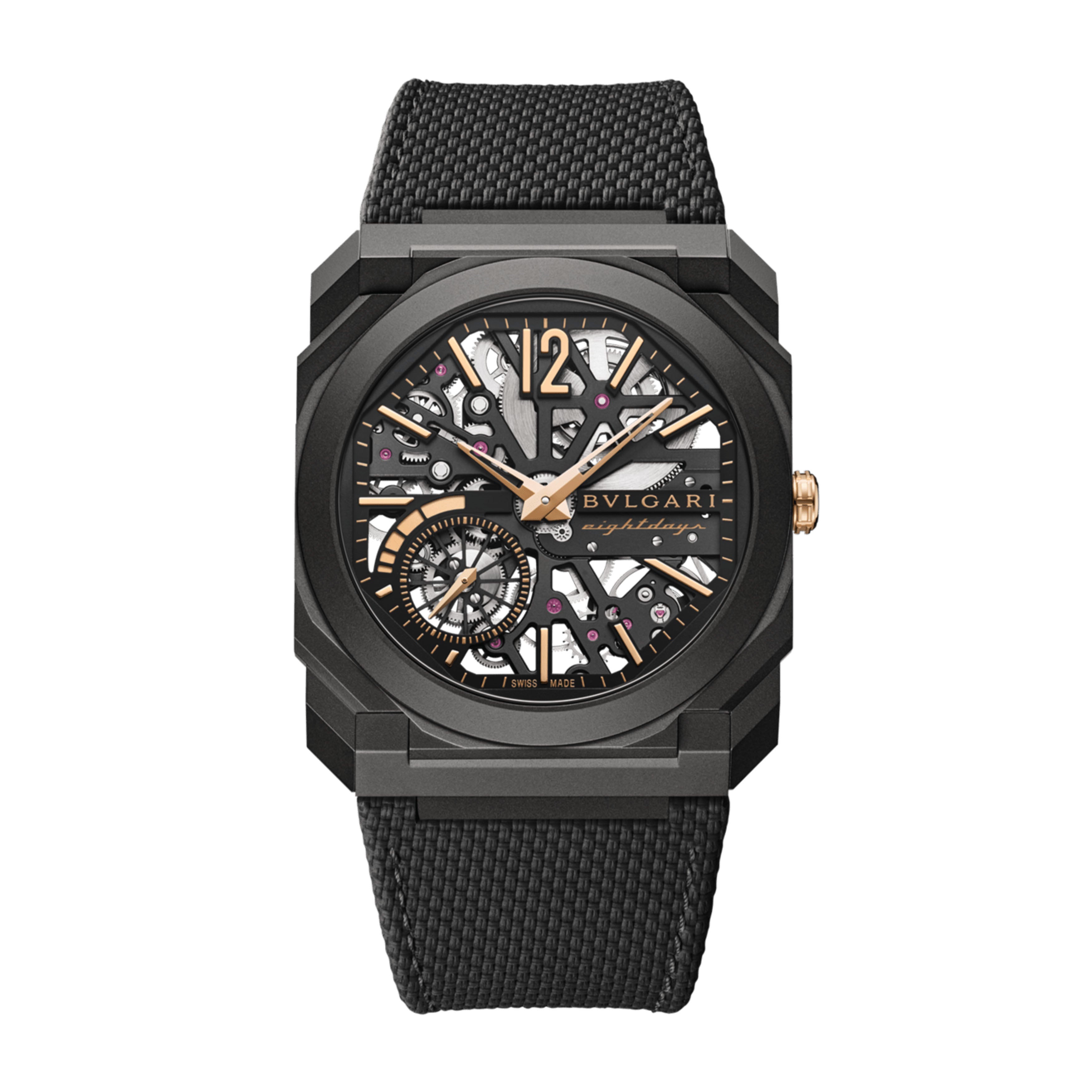 Bulgari Octo Finissimo Skeleton 8 Days Watch, 40mm Skeleton Dial, 104121