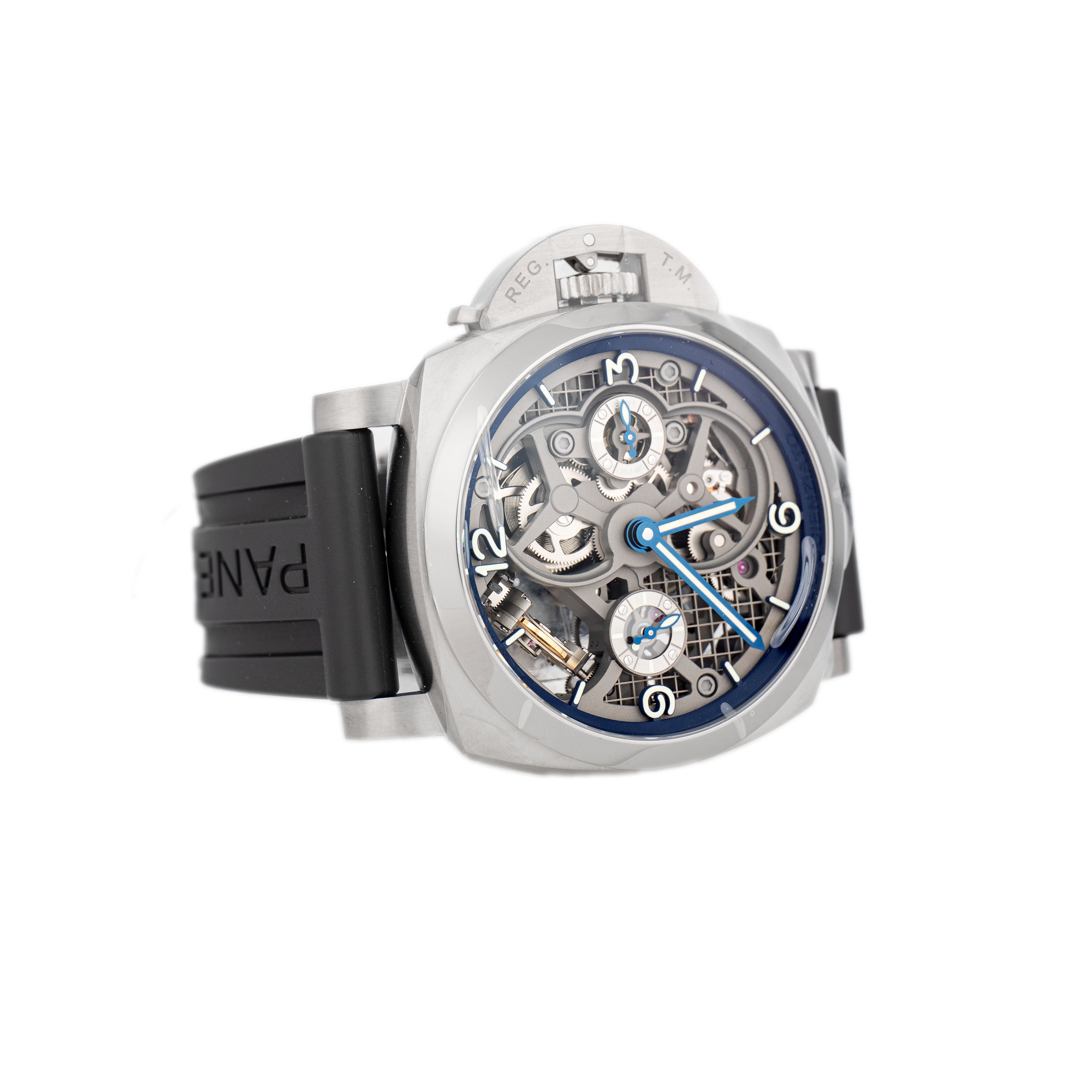 Panerai Luminor Tourbillon GMT Titanium Skeleton Dial 47mm PAM00767 Full Set