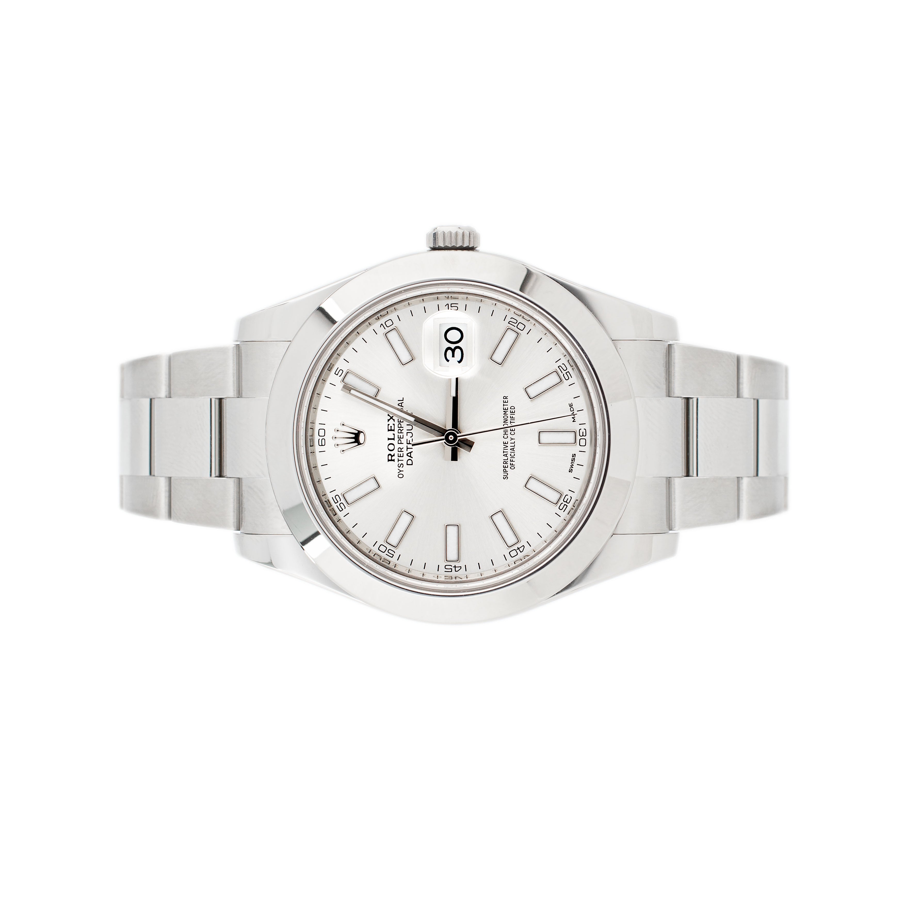 Rolex Datejust II Stainless Steel Silver Dial Smooth Oyster 41mm 116300