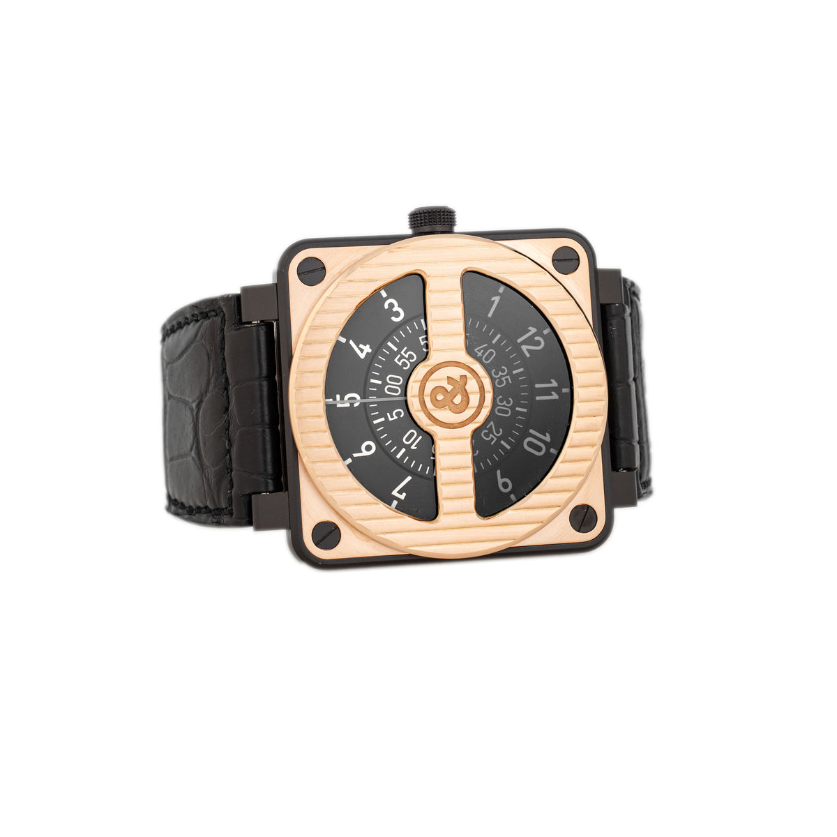 Bell & Ross BR01-92 Compass Stainless Steel And Rose Gold Black Dial 46x46mm BR-01-92 COMPASS-PINKGOLD Full Set