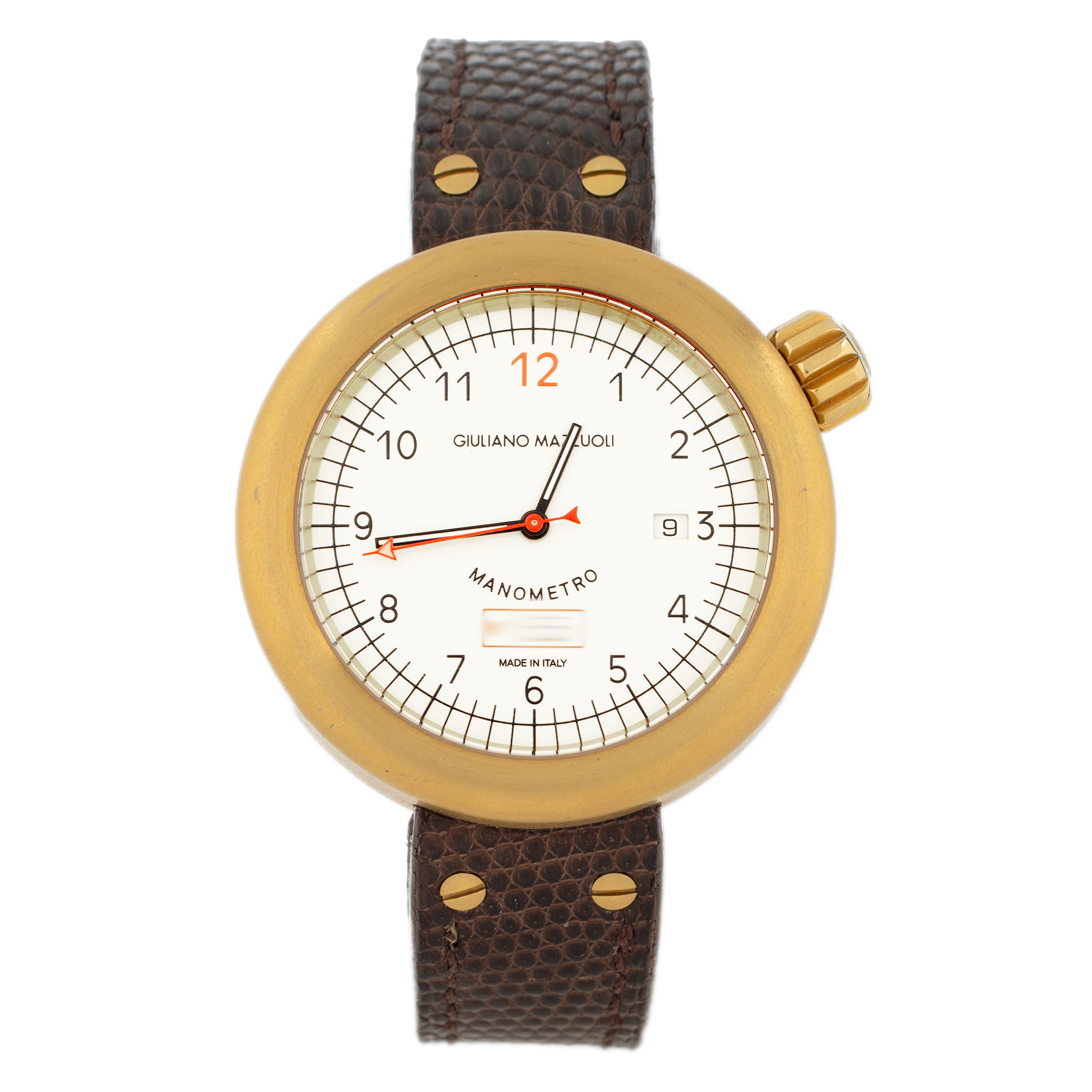 Giuliano Mazzuoli Manometro Titanium Limited Edition Titanium Cream Dial 45mm Full Set