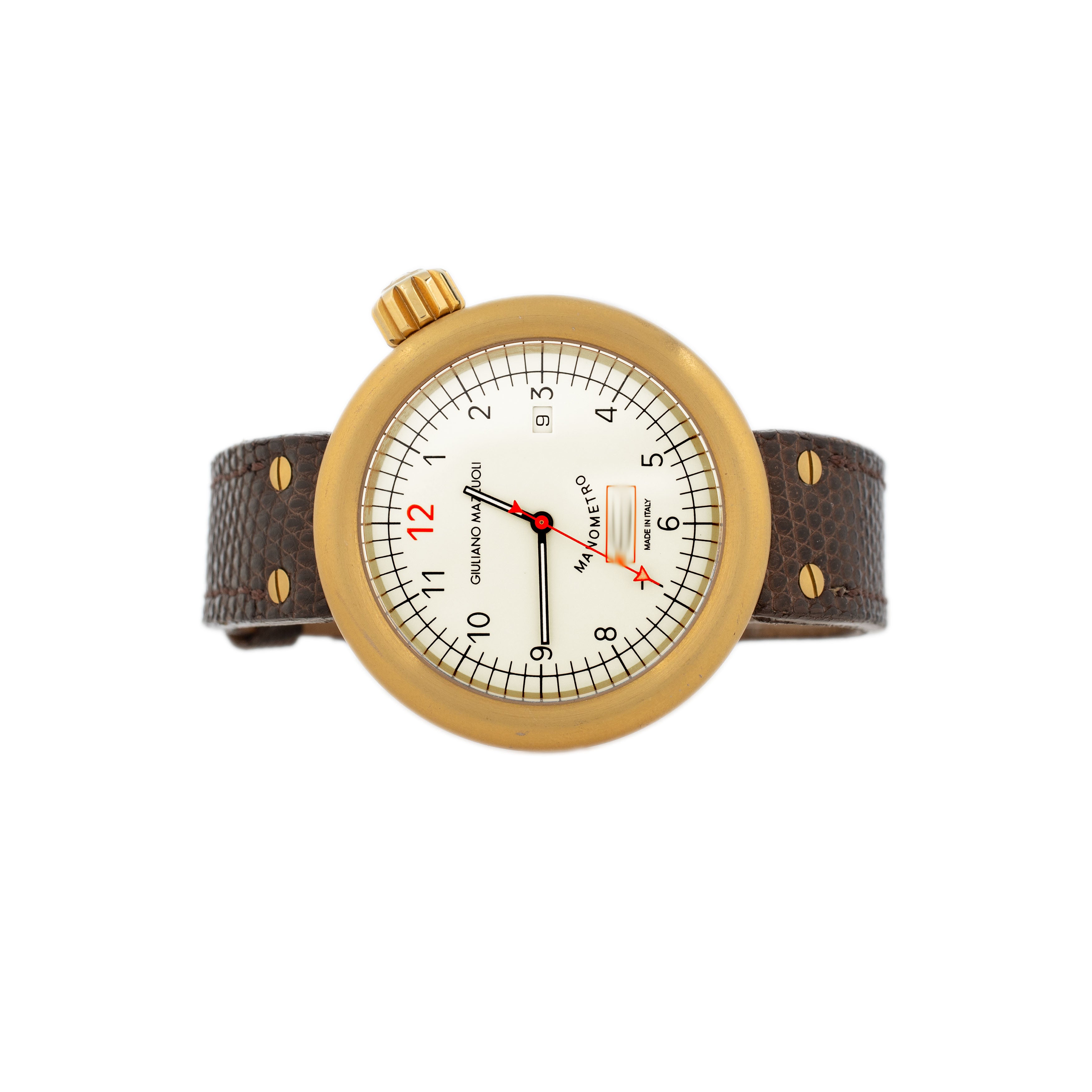 Giuliano Mazzuoli Manometro Titanium Limited Edition Titanium Cream Dial 45mm Full Set