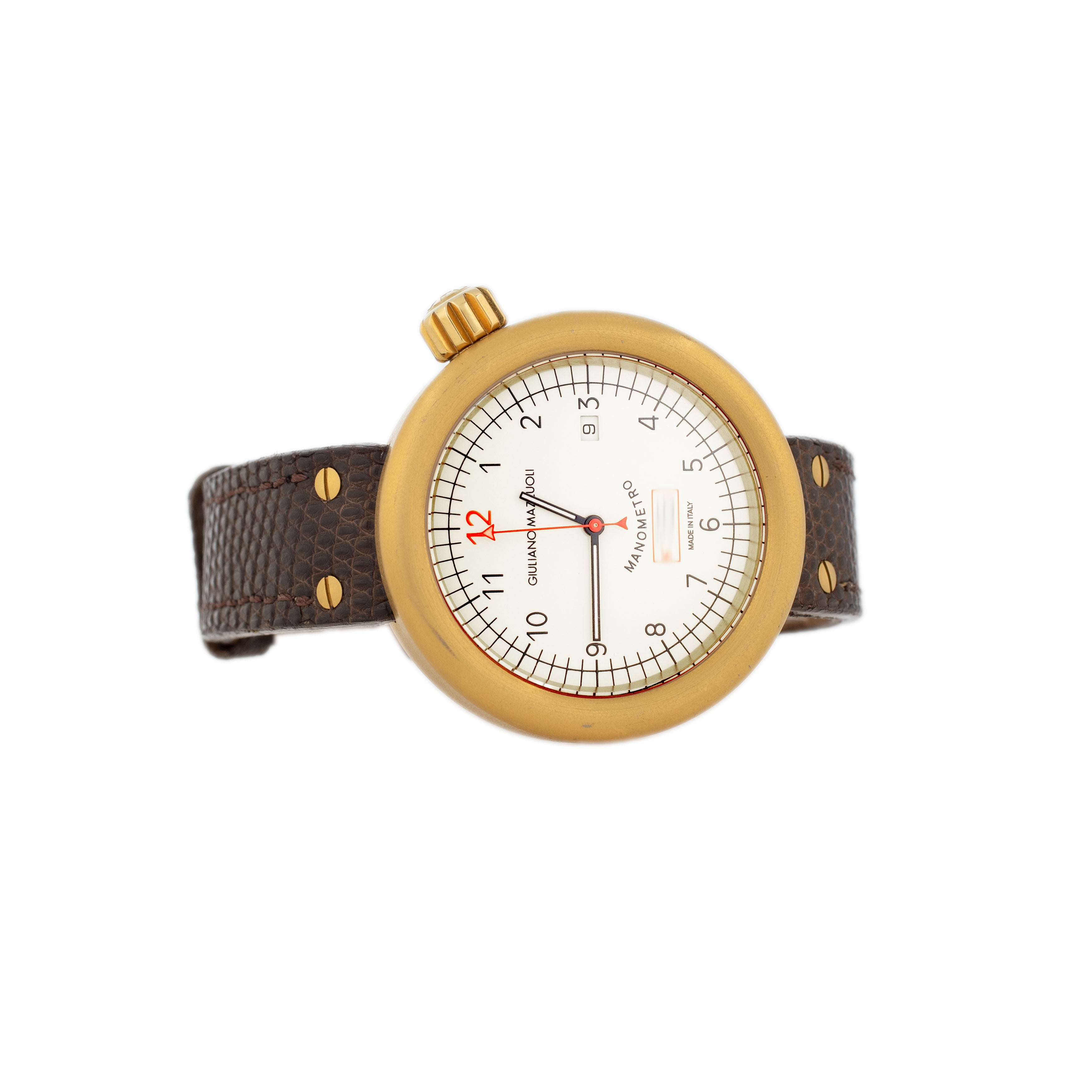 Giuliano Mazzuoli Manometro Titanium Limited Edition Titanium Cream Dial 45mm Full Set