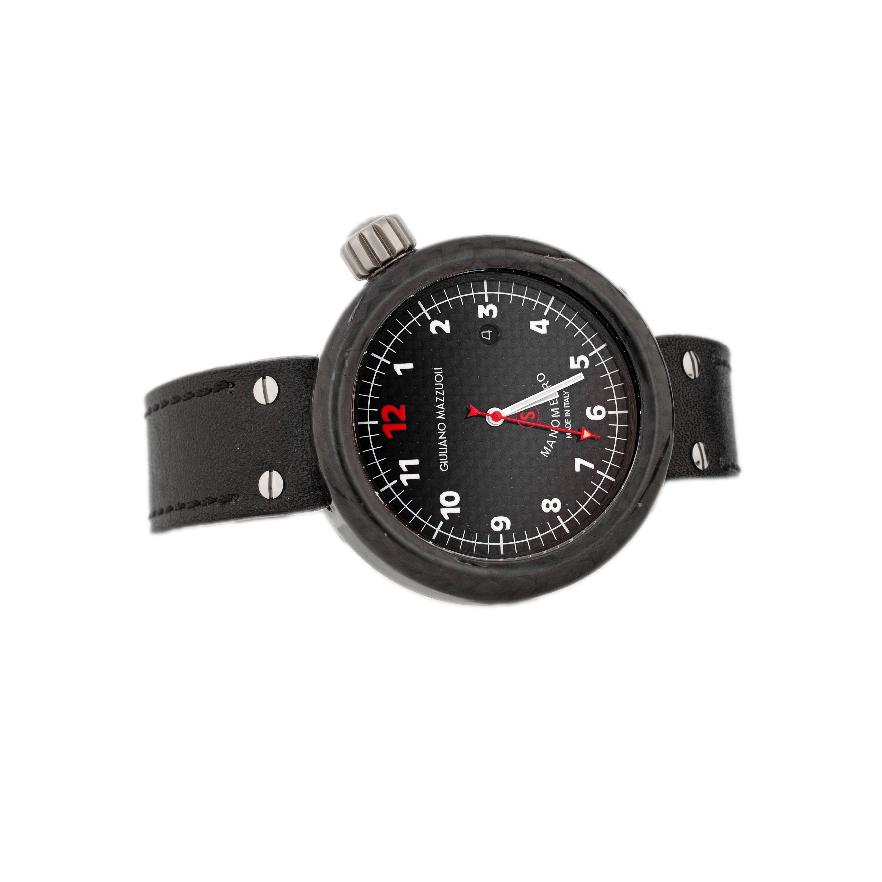 Giuliano Mazzuoli Manometro Sport Carbon Fiber Black Dial 45mm Full Set