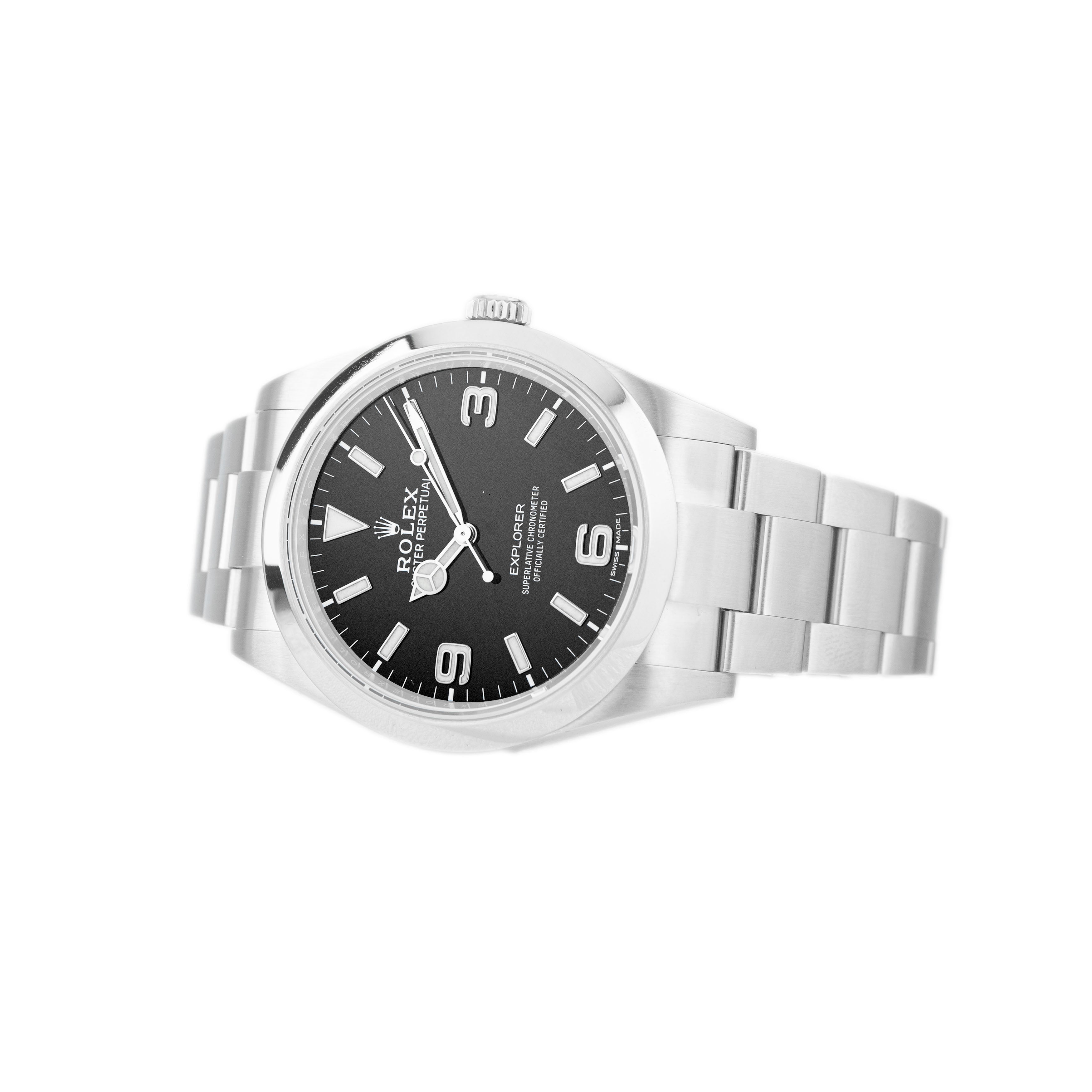 Rolex Explorer Stainless Steel Black Dial 39mm 214270 Full Set