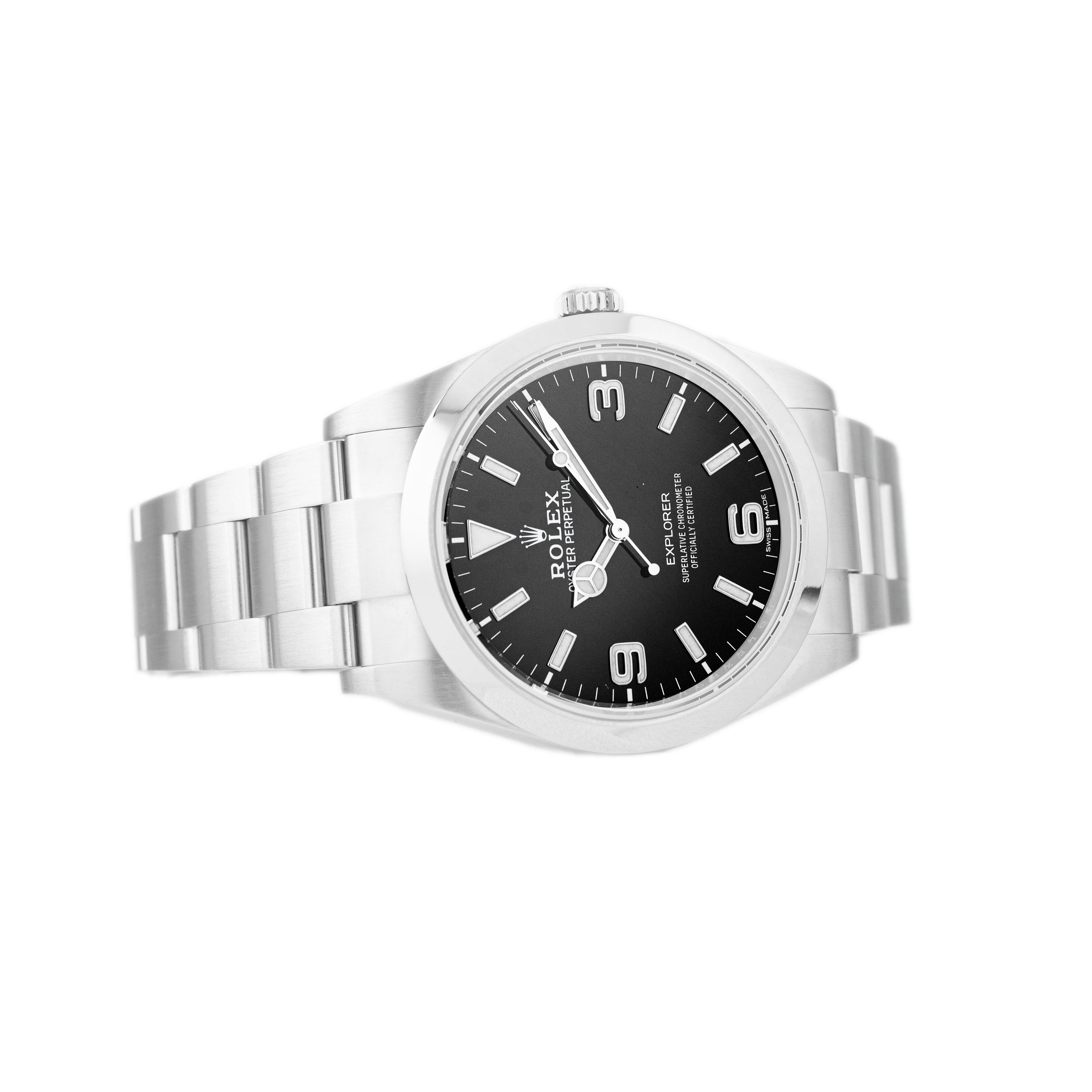 Rolex Explorer Stainless Steel Black Dial 39mm 214270 Full Set