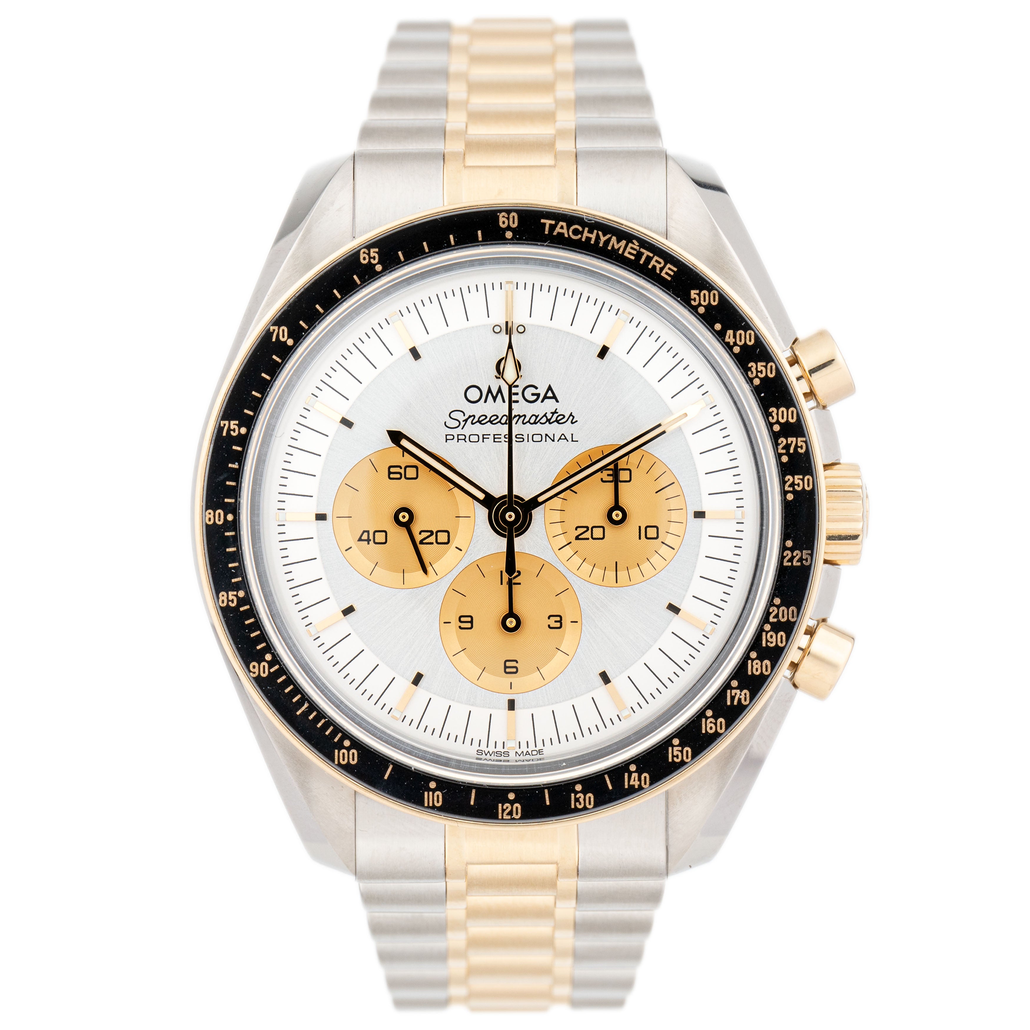 Omega Speedmaster Moonwatch Stainless Steel & Yellow Gold Silver Dial 42mm 310.23.42.50.02.001 Full Set