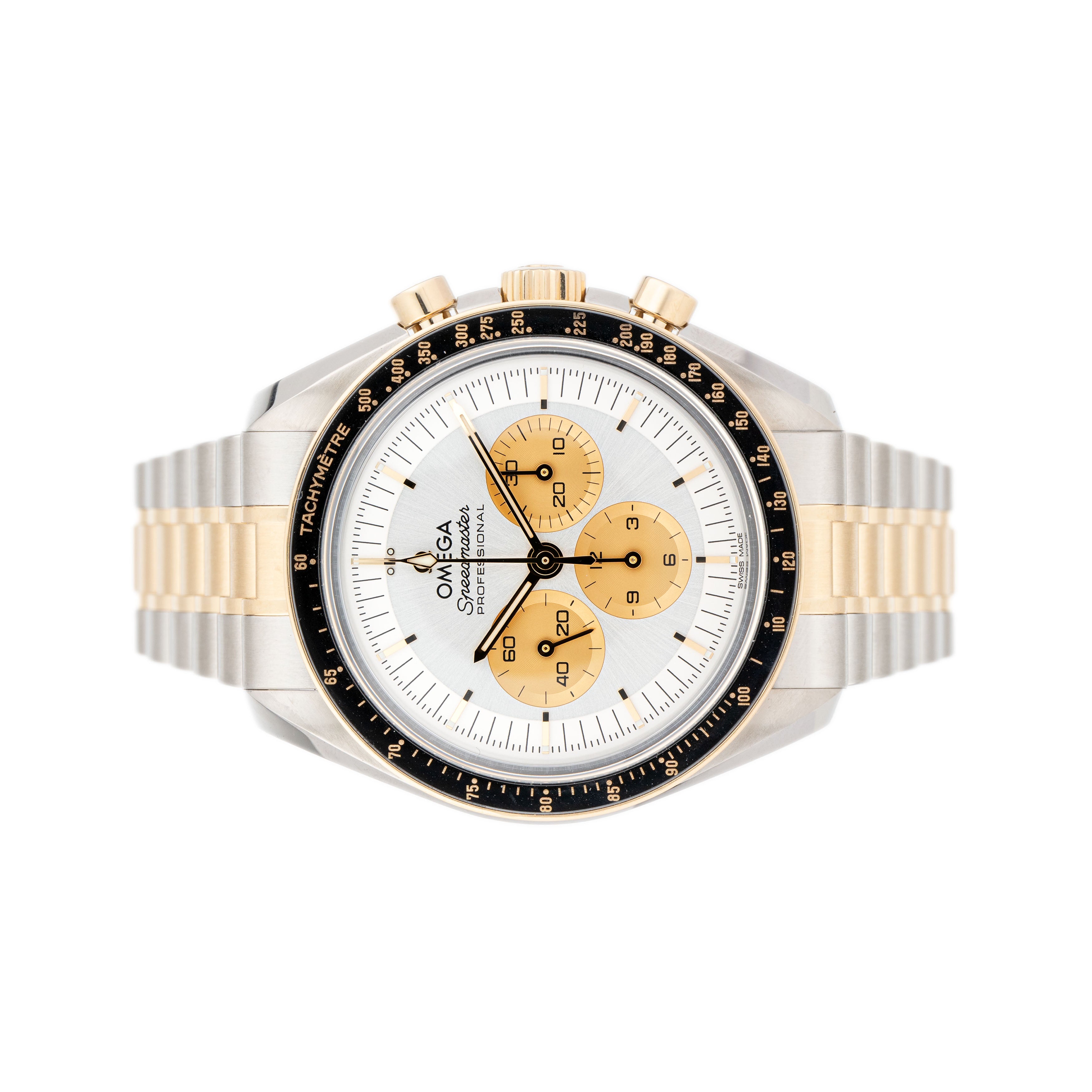 Omega Speedmaster Moonwatch Stainless Steel & Yellow Gold Silver Dial 42mm 310.23.42.50.02.001 Full Set