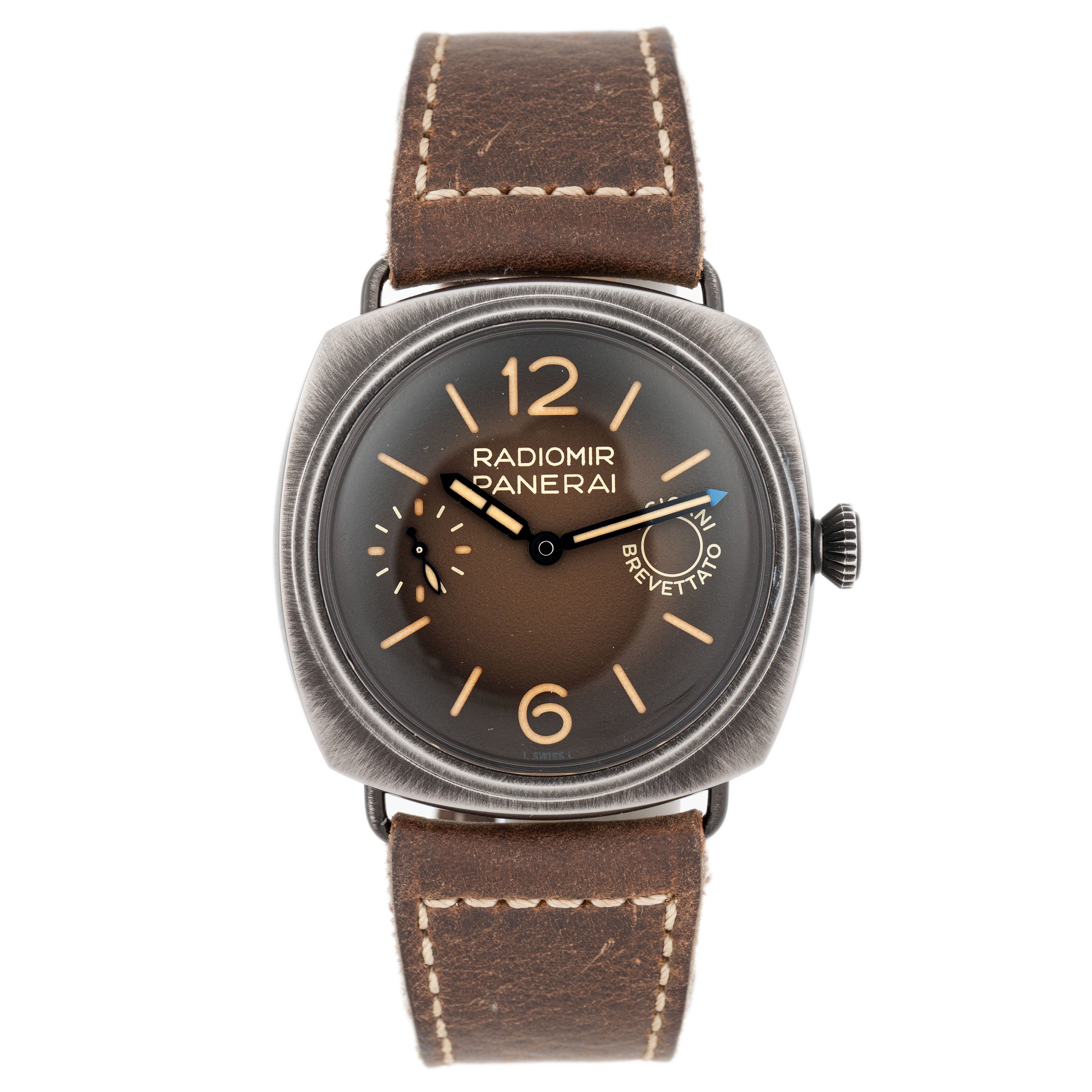 Panerai Radiomir Otto Giorni Stainless Steel Brown 45mm PAM01347 Full Set