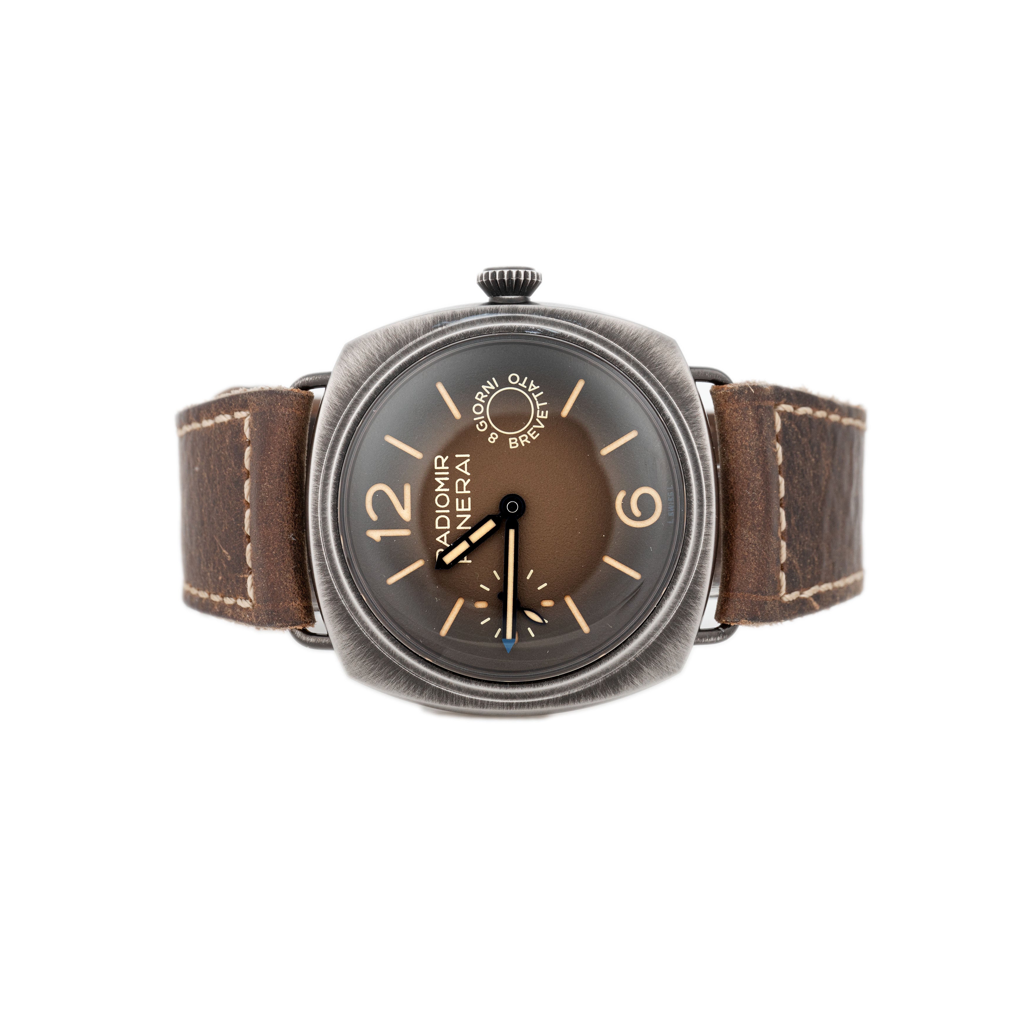 Panerai Radiomir Otto Giorni Stainless Steel Brown 45mm PAM01347 Full Set