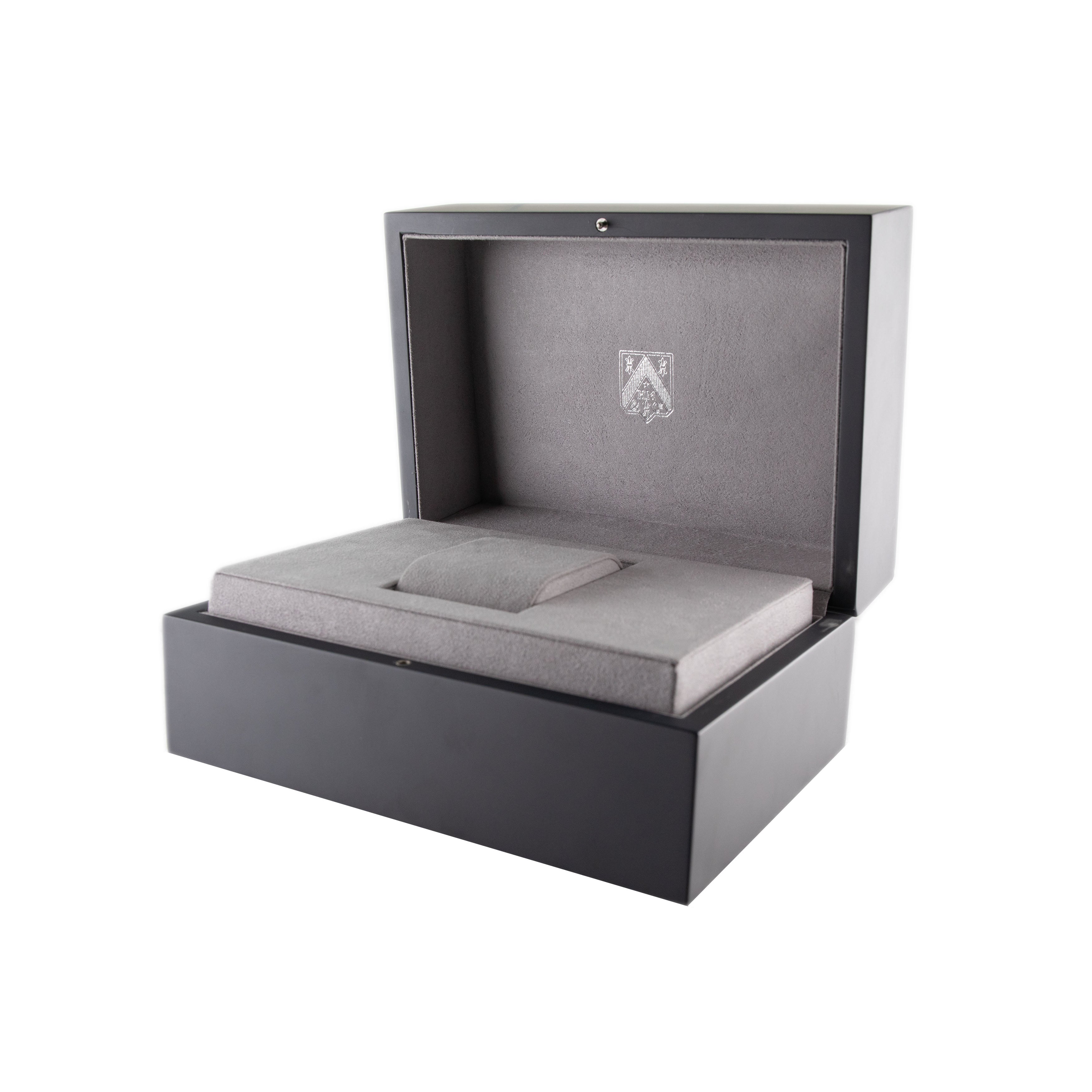 H. Moser & Cie. Heritage Centre Seconds Stainless Steel Blue Dial 42mm 8200-1201 Full Set