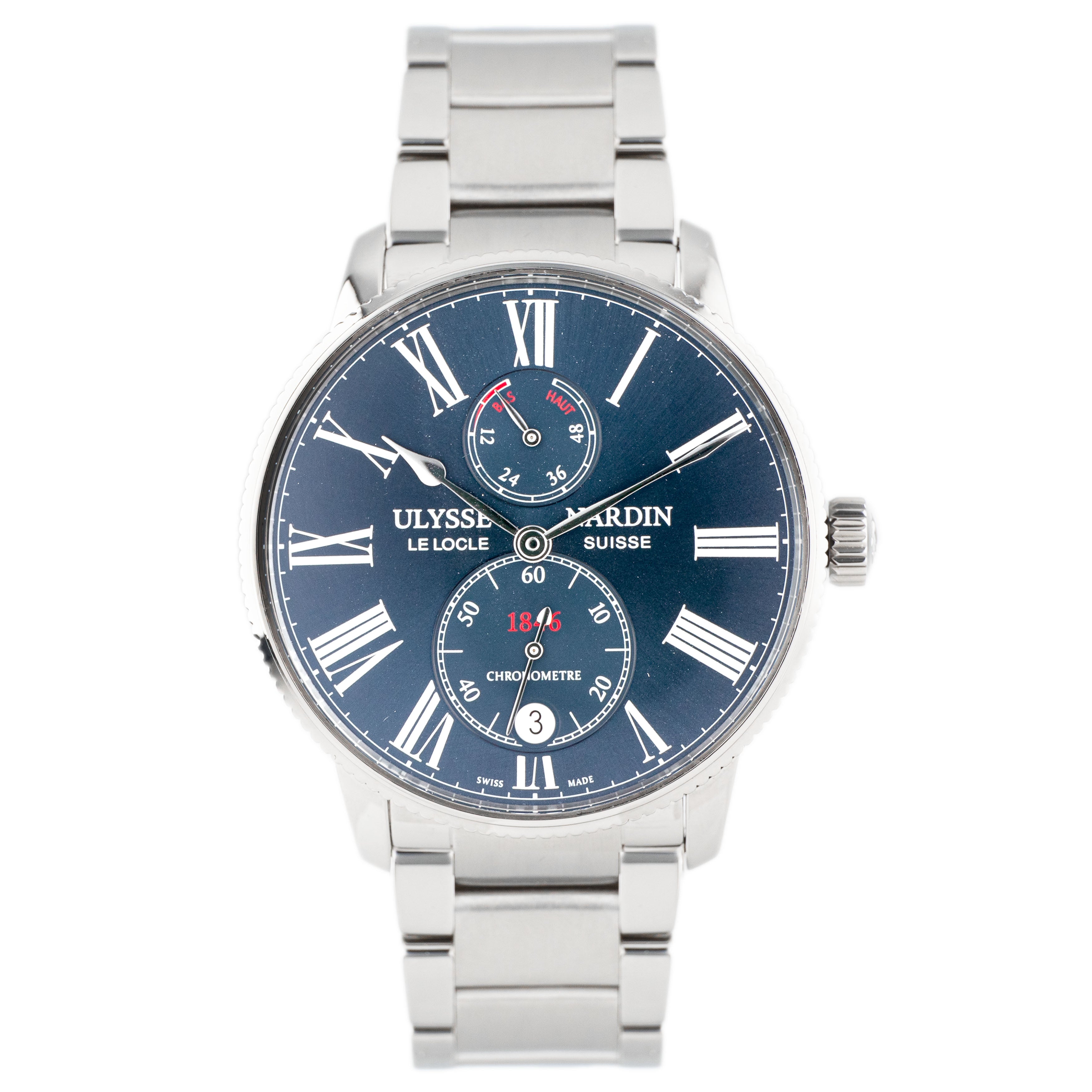 Ulysse Nardin Marine Torpilleur Stainless Steel Blue Dial 42mm 1183-310/40