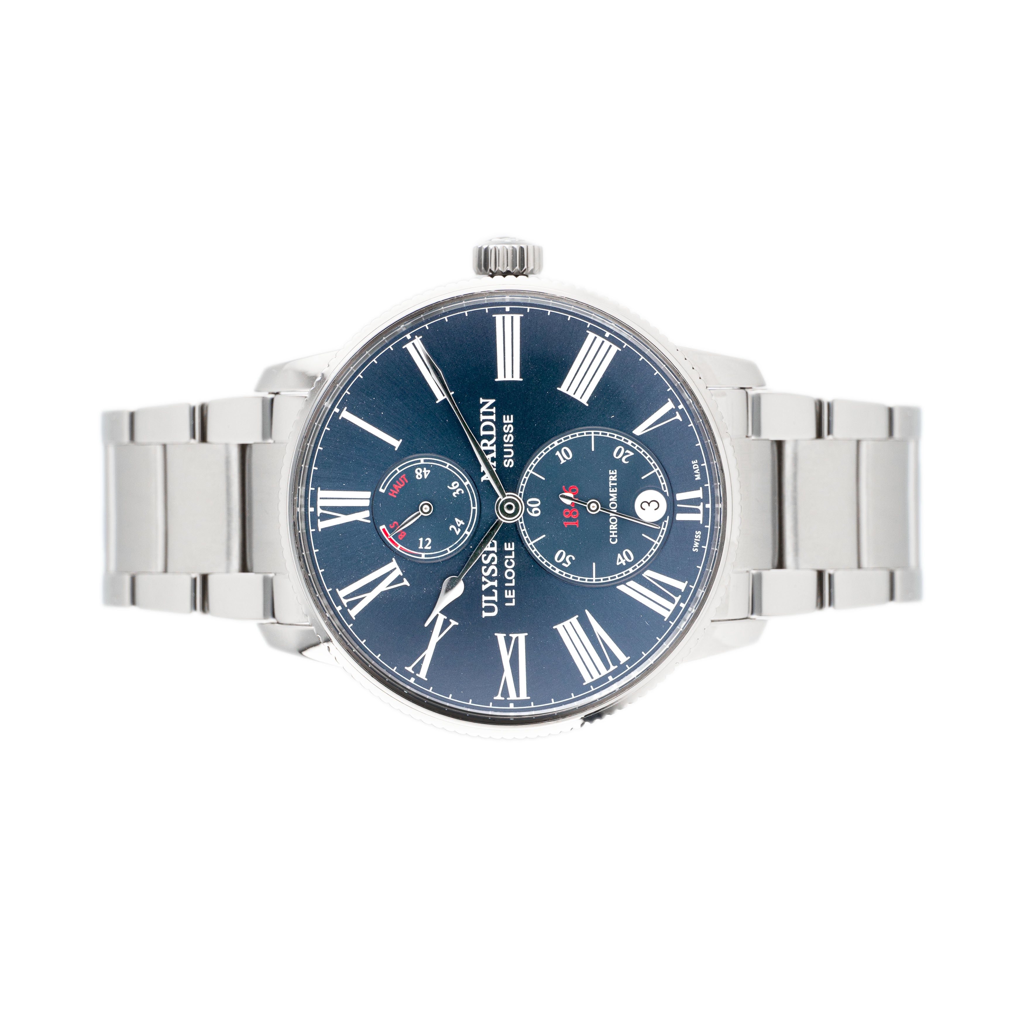 Ulysse Nardin Marine Torpilleur Stainless Steel Blue Dial 42mm 1183-310/40