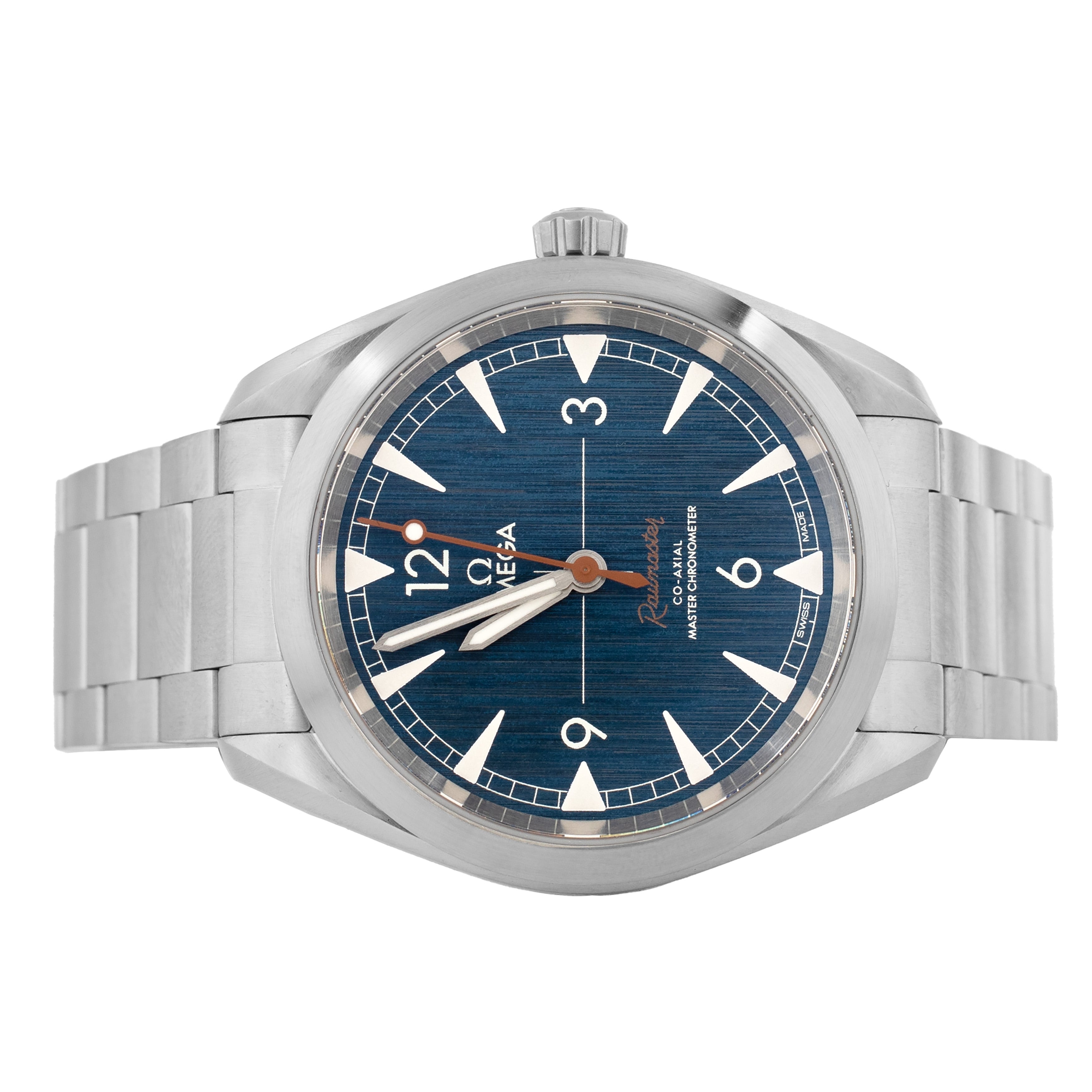 Omega Seamaster Railmaster Stainless Steel Blue Dial 40mm 220.10.40.20.03.001 Full Set