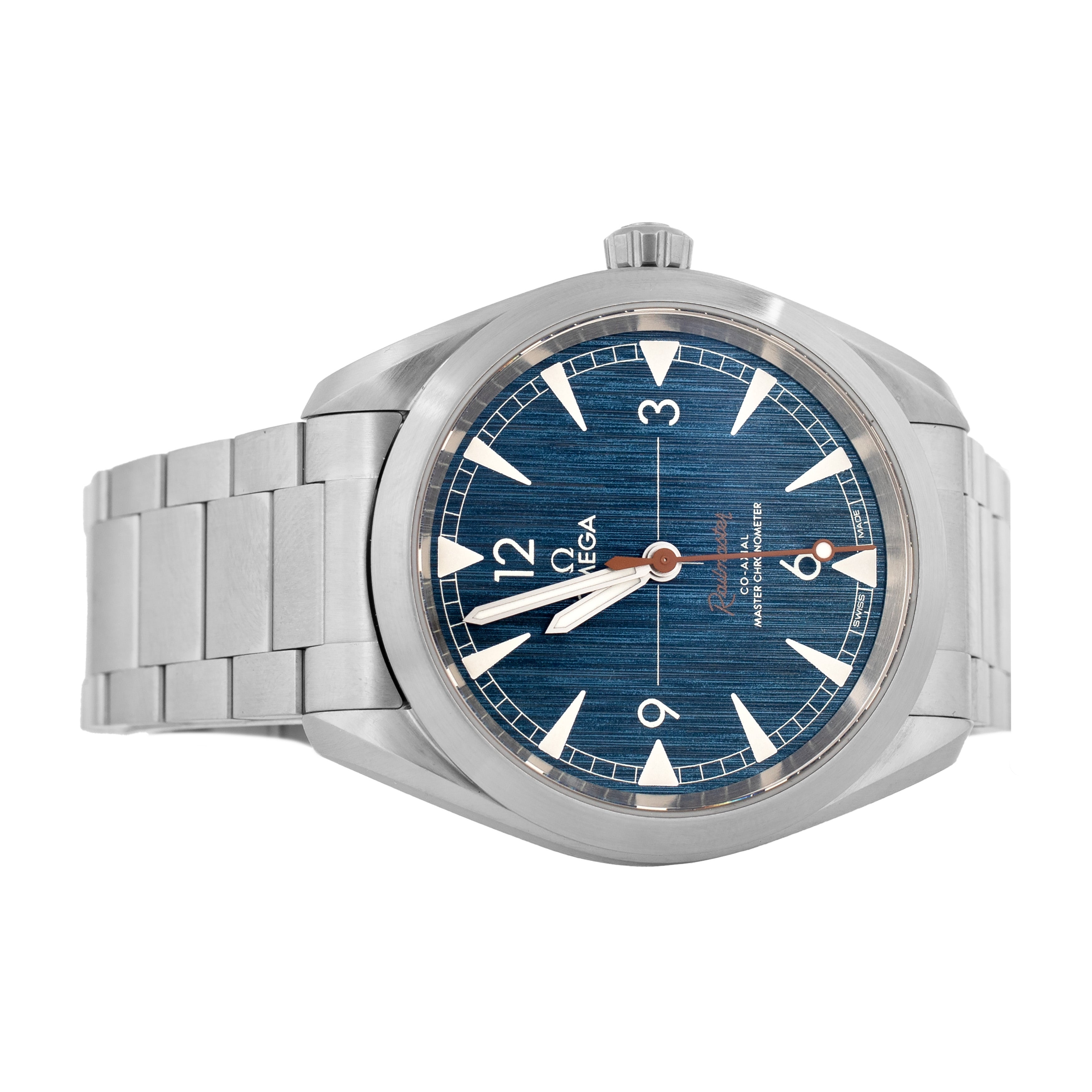 Omega Seamaster Railmaster Stainless Steel Blue Dial 40mm 220.10.40.20.03.001 Full Set