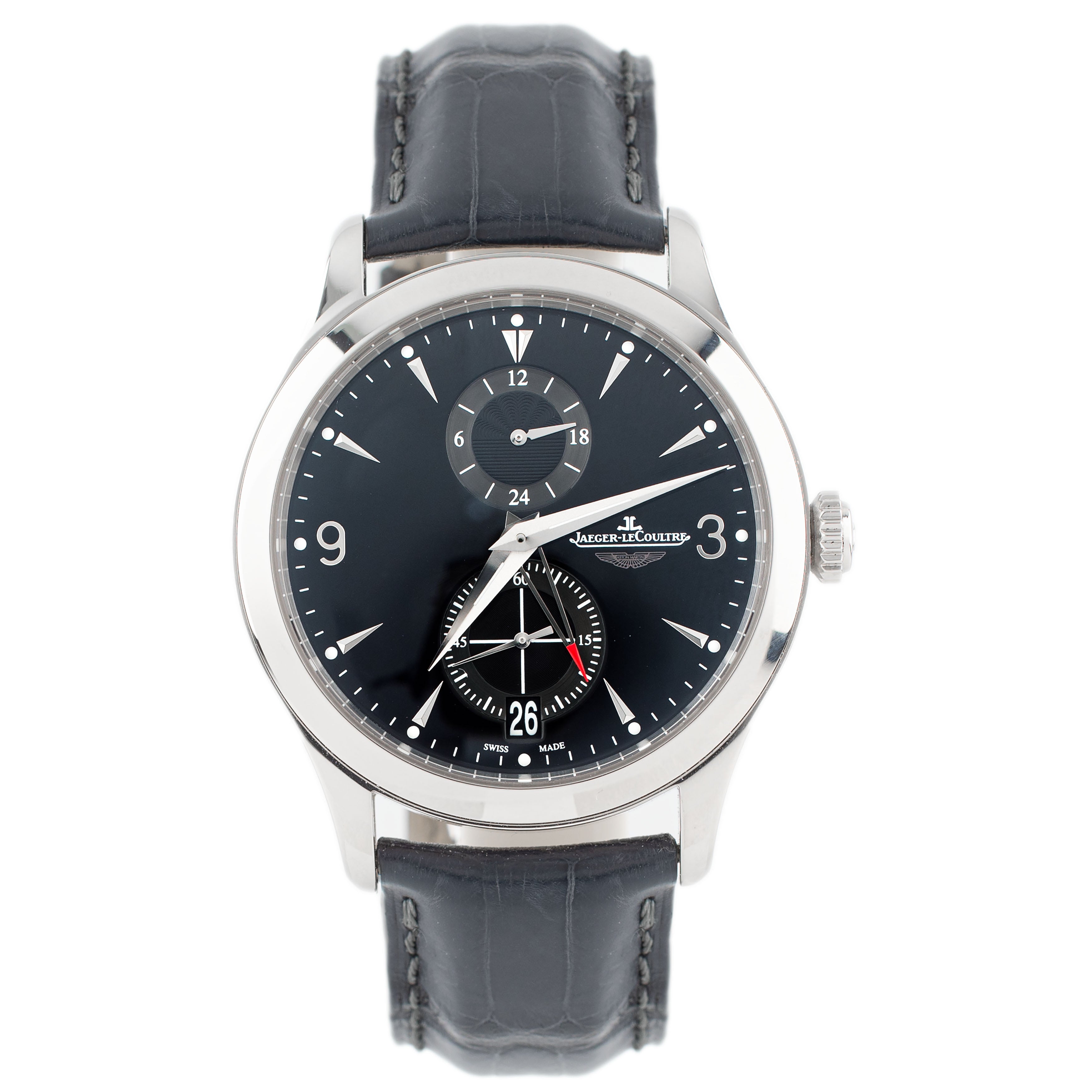 Jaeger-LeCoultre Master Hometime Aston Martin Stainless Steel Black Dial 40mm Q162847N