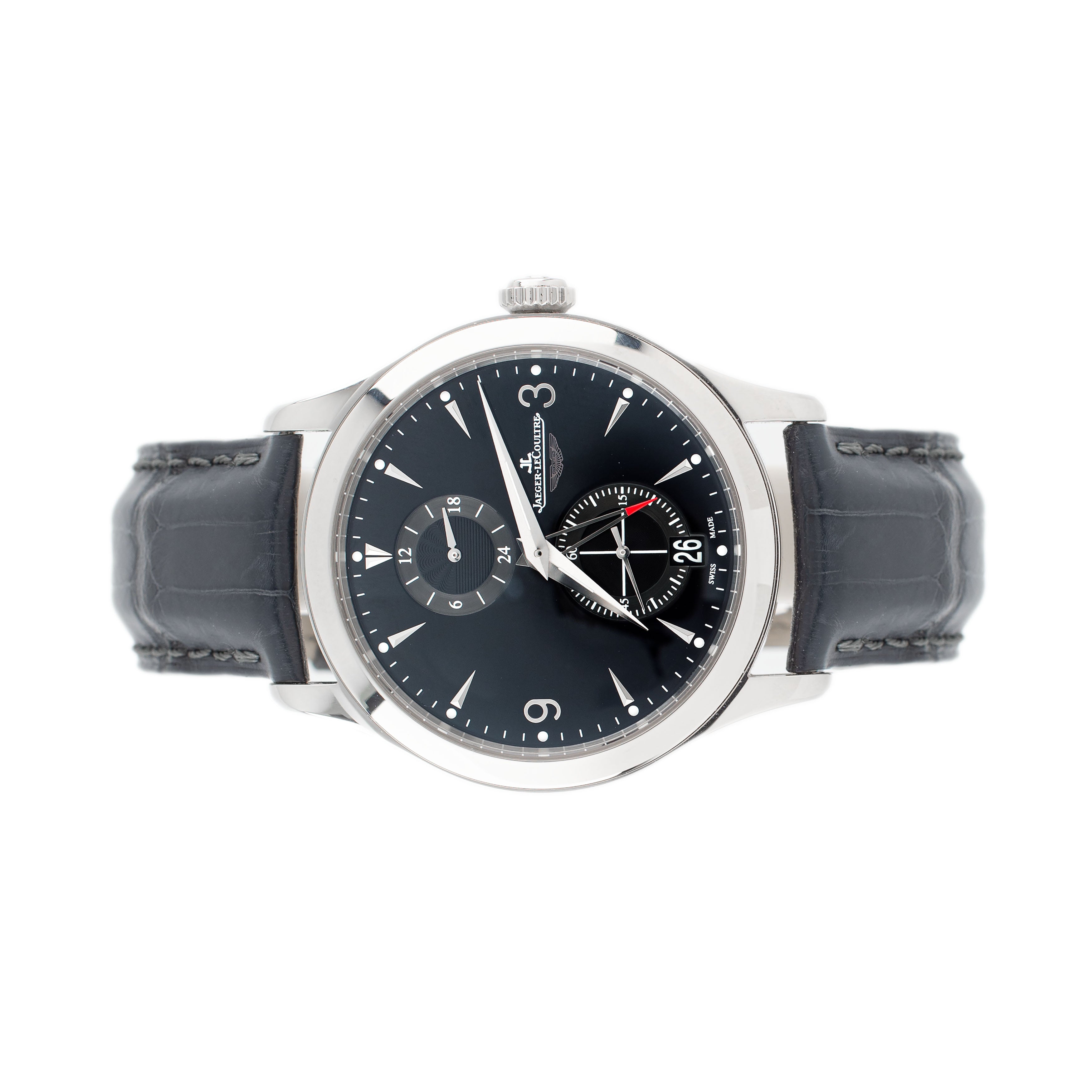 Jaeger-LeCoultre Master Hometime Aston Martin Stainless Steel Black Dial 40mm Q162847N