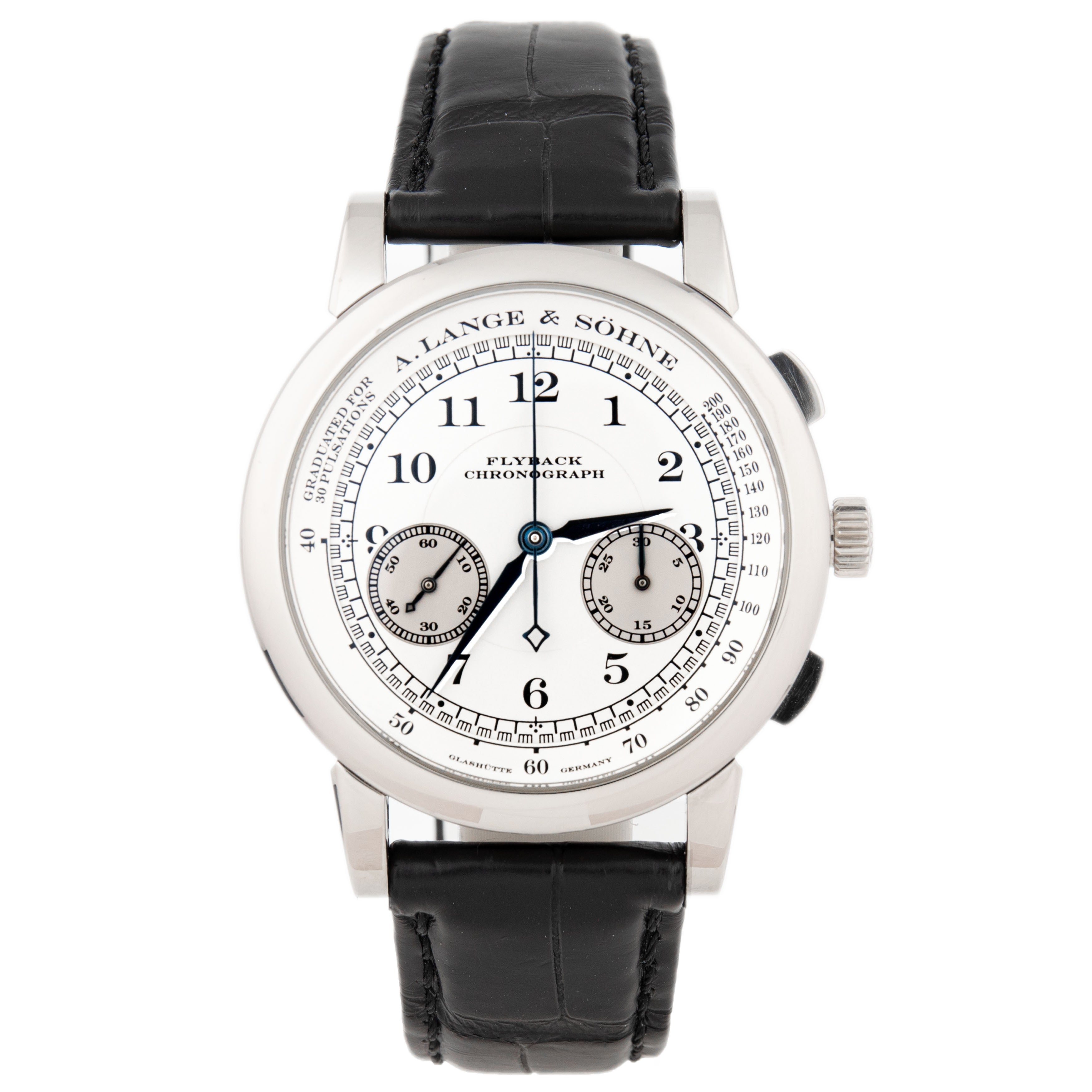 A. Lange & Sohne 1815 Chronograph White Gold Silver Dial 39.5mm 401.026 Full Set