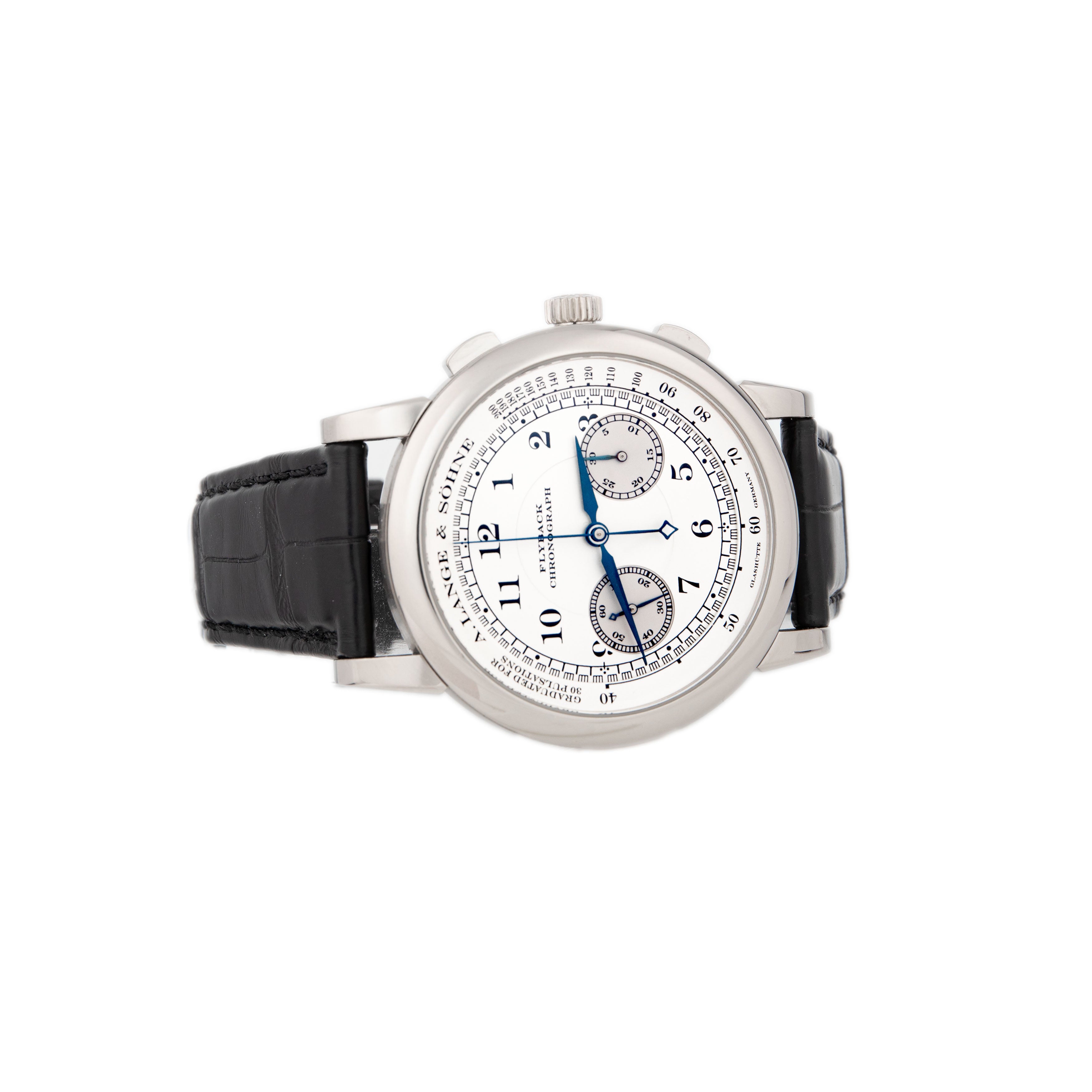 A. Lange & Sohne 1815 Chronograph White Gold Silver Dial 39.5mm 401.026 Full Set