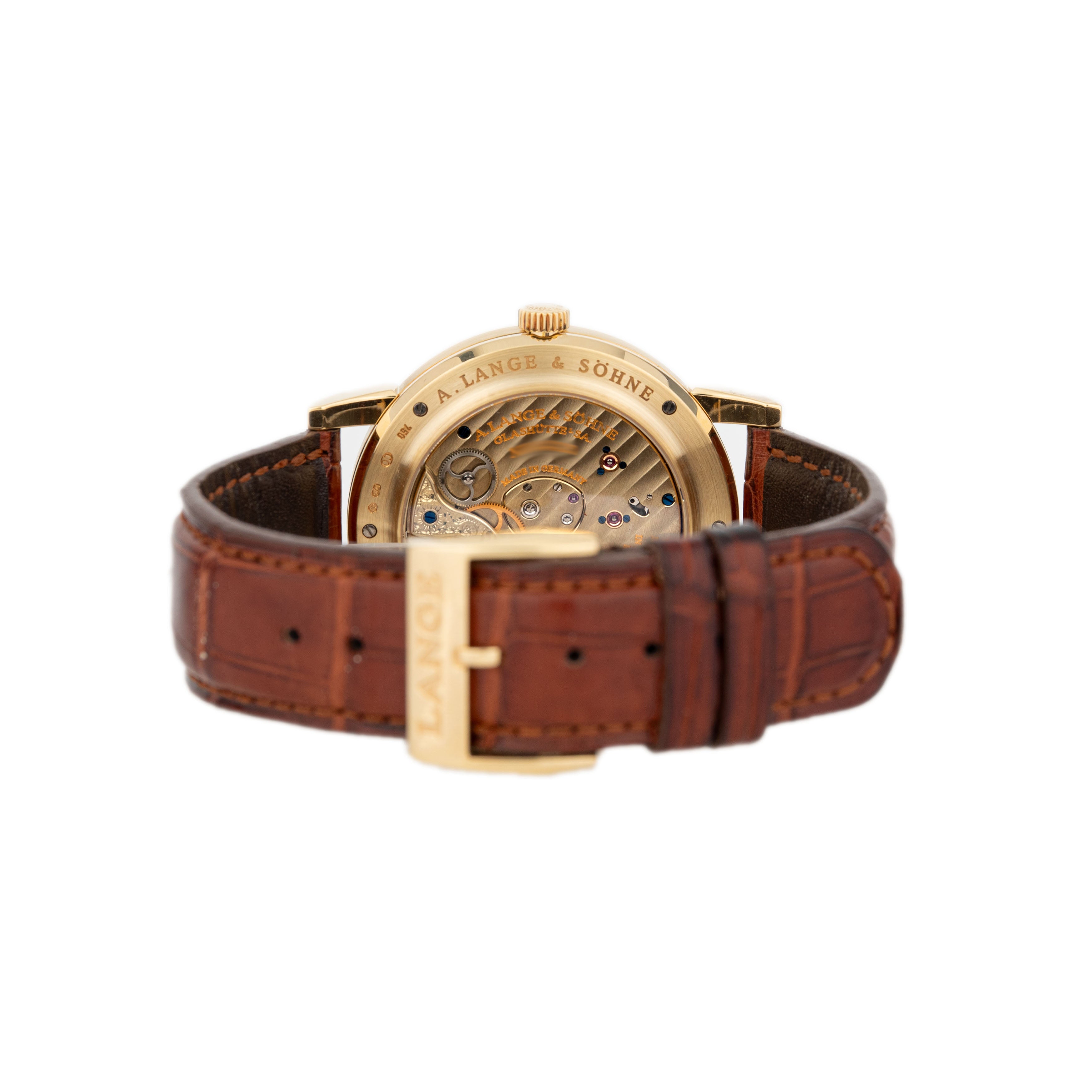 A. Lange & Sohne Lange 1 Timezone Yellow Gold Silver 41.9mm 116.021 Full Set