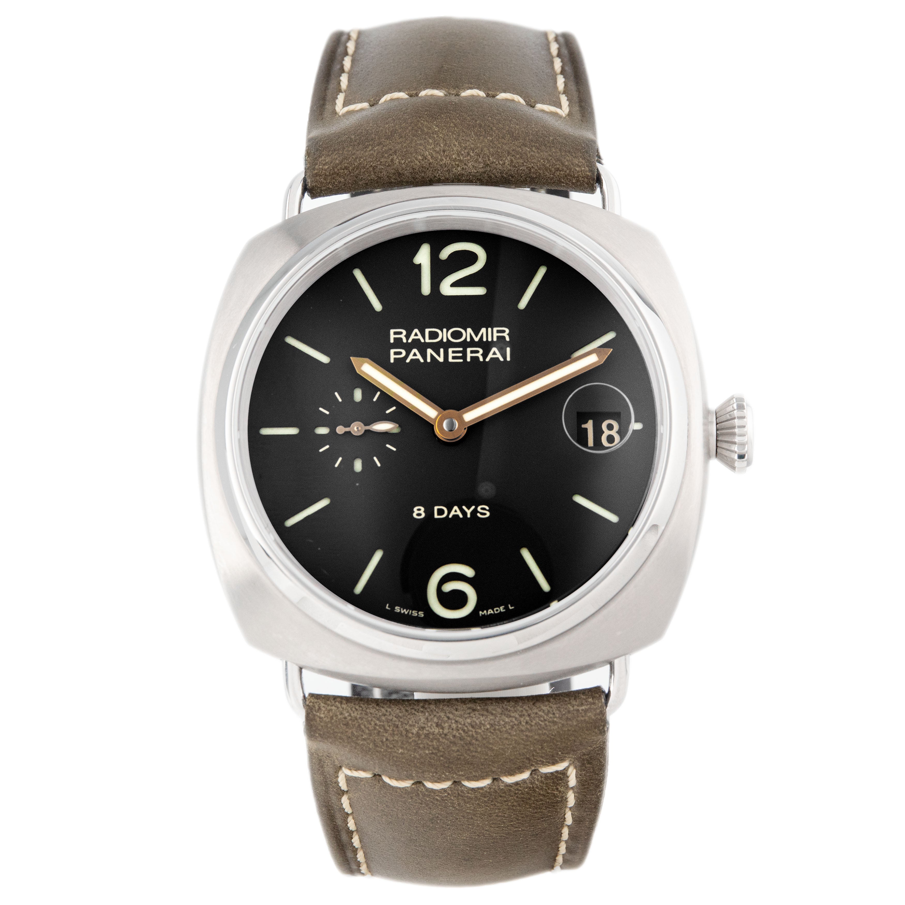 Panerai Radiomir 8 Days Titanio Titanium Black Dial 45mm PAM00346 Full Set