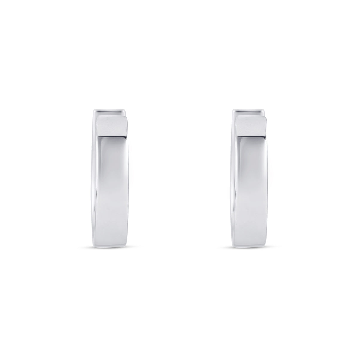 18k White Gold Emerald and Diamond Three Row Hoop Earrings