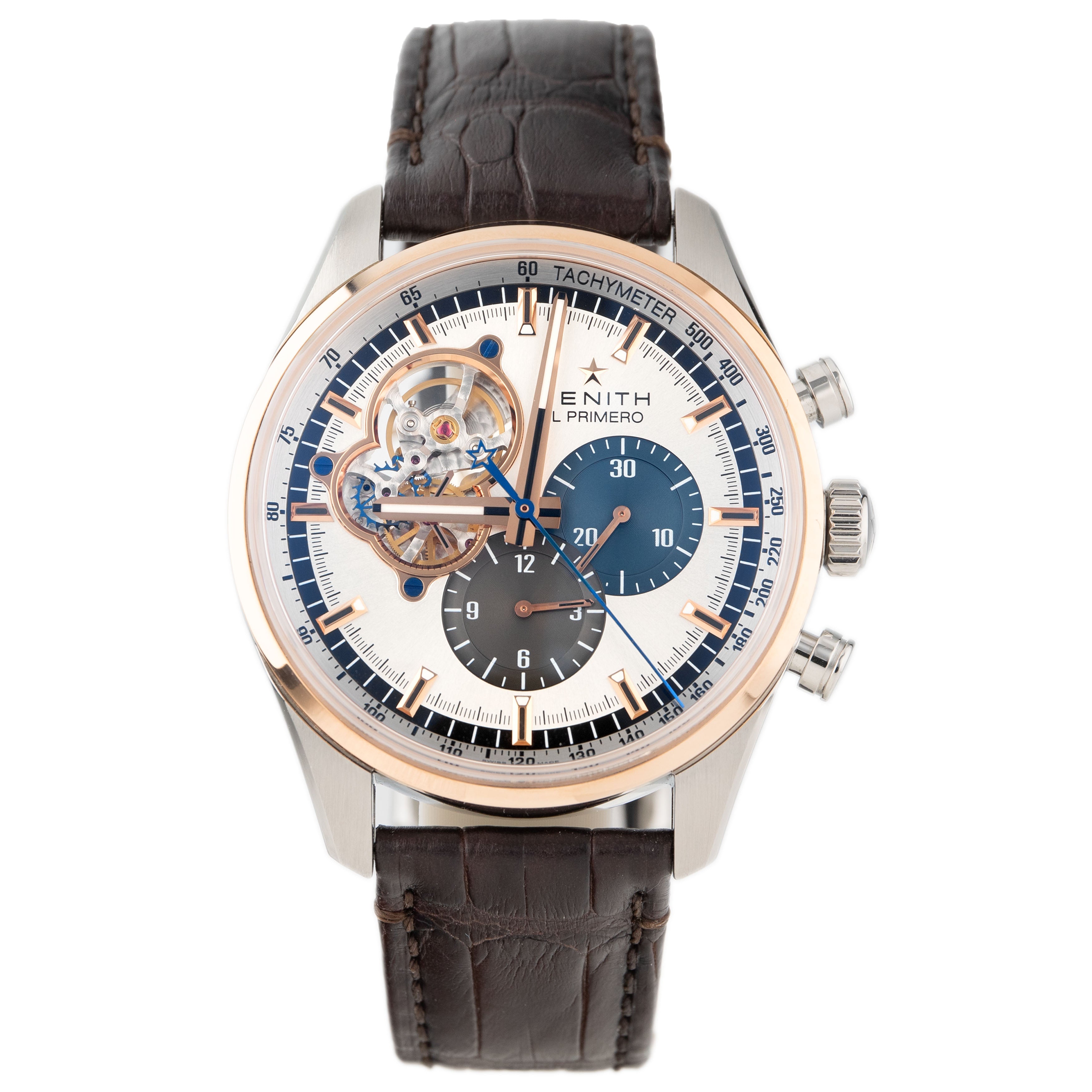 Zenith Chronomaster El Primero Chronograph Stainless Steel & Rose Gold Silver Dial 42mm 51.2080.4061/69.C494 Full Set