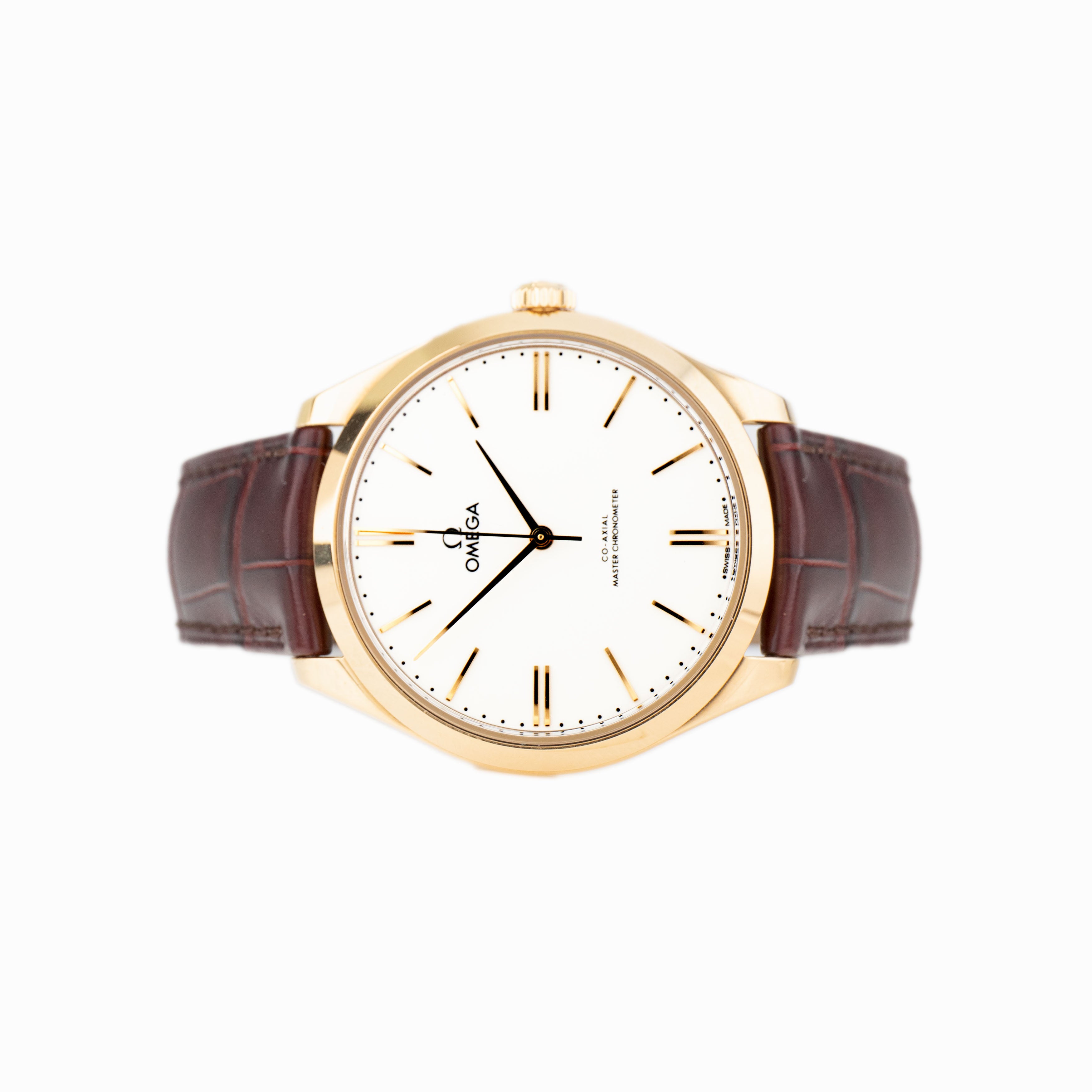 Omega De Ville Tresor Yellow Gold White Dial 40mm 435.53.40.21.09.001 Full Set