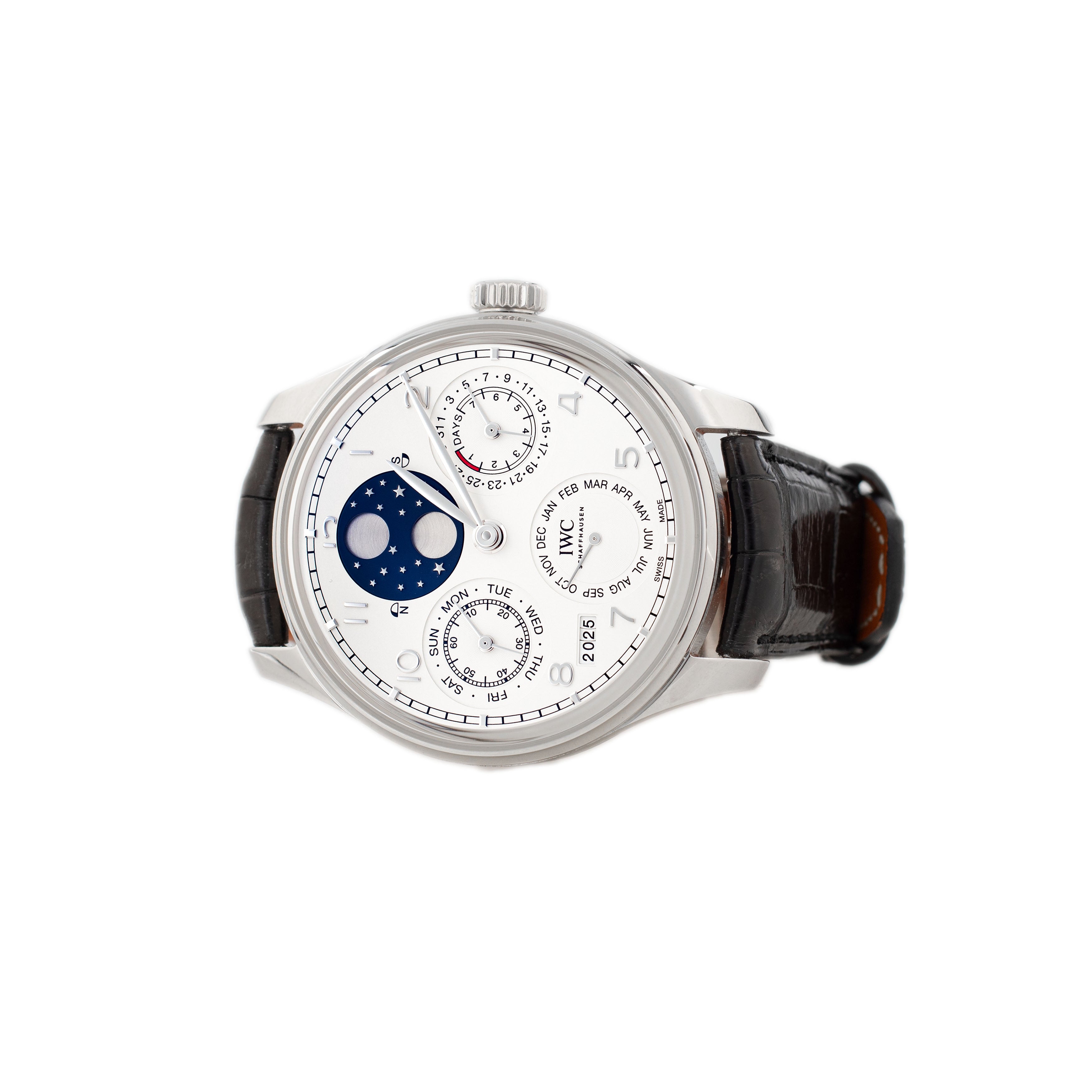 IWC Portugieser Perpetual Calendar Platinum Silver Dial 44.2mm IW503406 Full Set