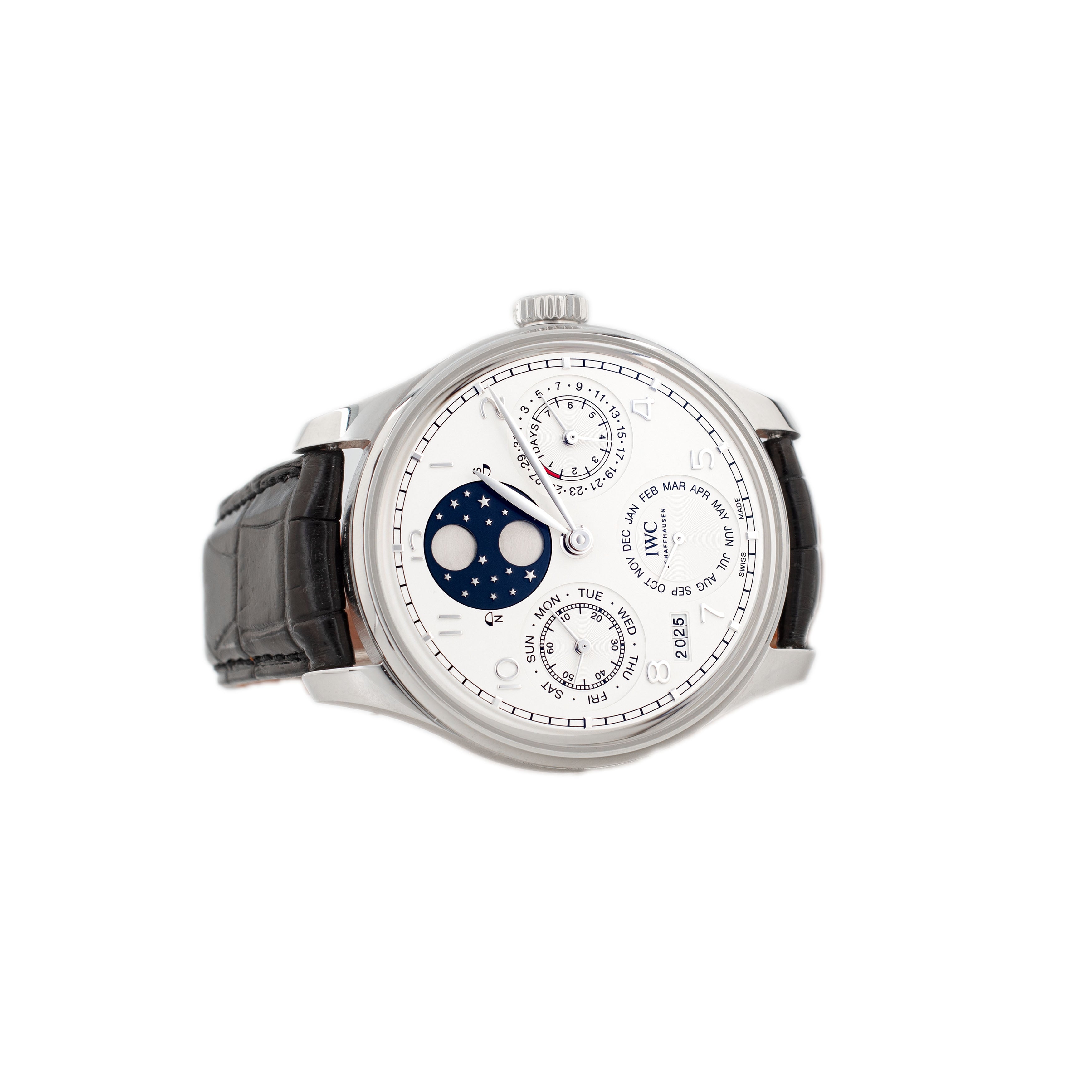IWC Portugieser Perpetual Calendar Platinum Silver Dial 44.2mm IW503406 Full Set