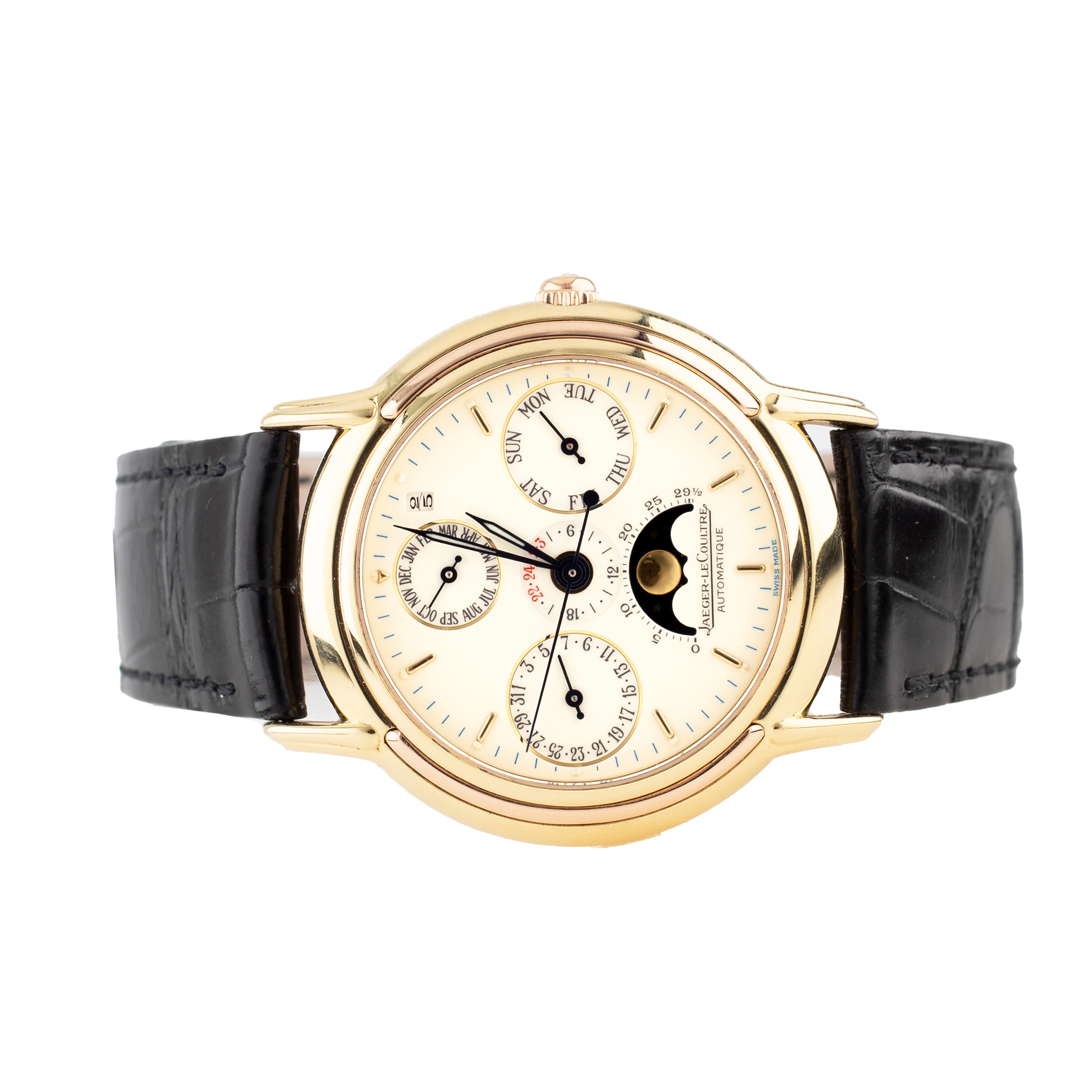 Jaeger-LeCoultre Odysseus Perpetual Yellow Gold Cream Dial 36mm 170.7.80 Full Set
