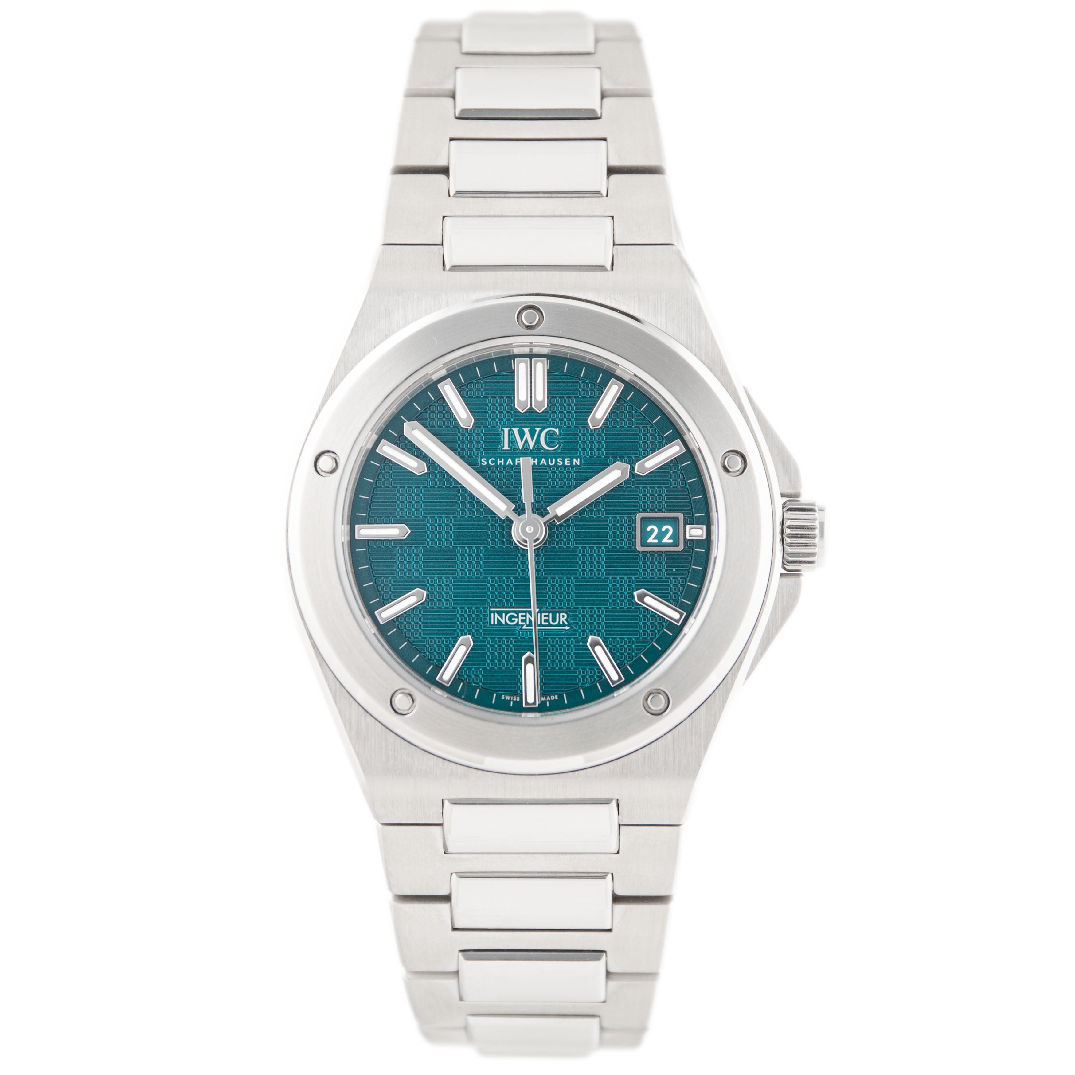 IWC Ingenieur Automatic 40 Stainless Steel Aqua Green Dial 40mm IW328903 Full Set