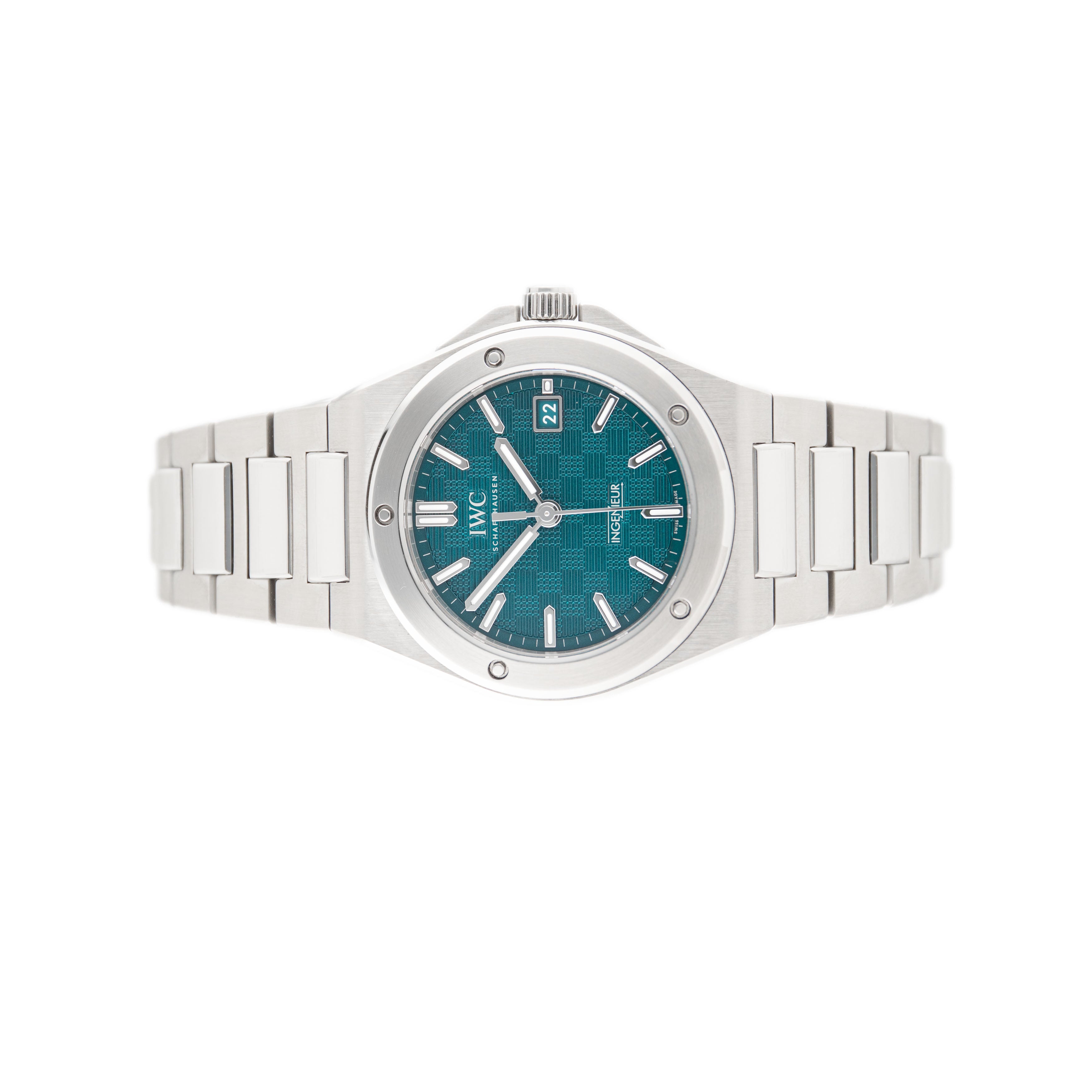 IWC Ingenieur Automatic 40 Stainless Steel Aqua Green Dial 40mm IW328903 Full Set