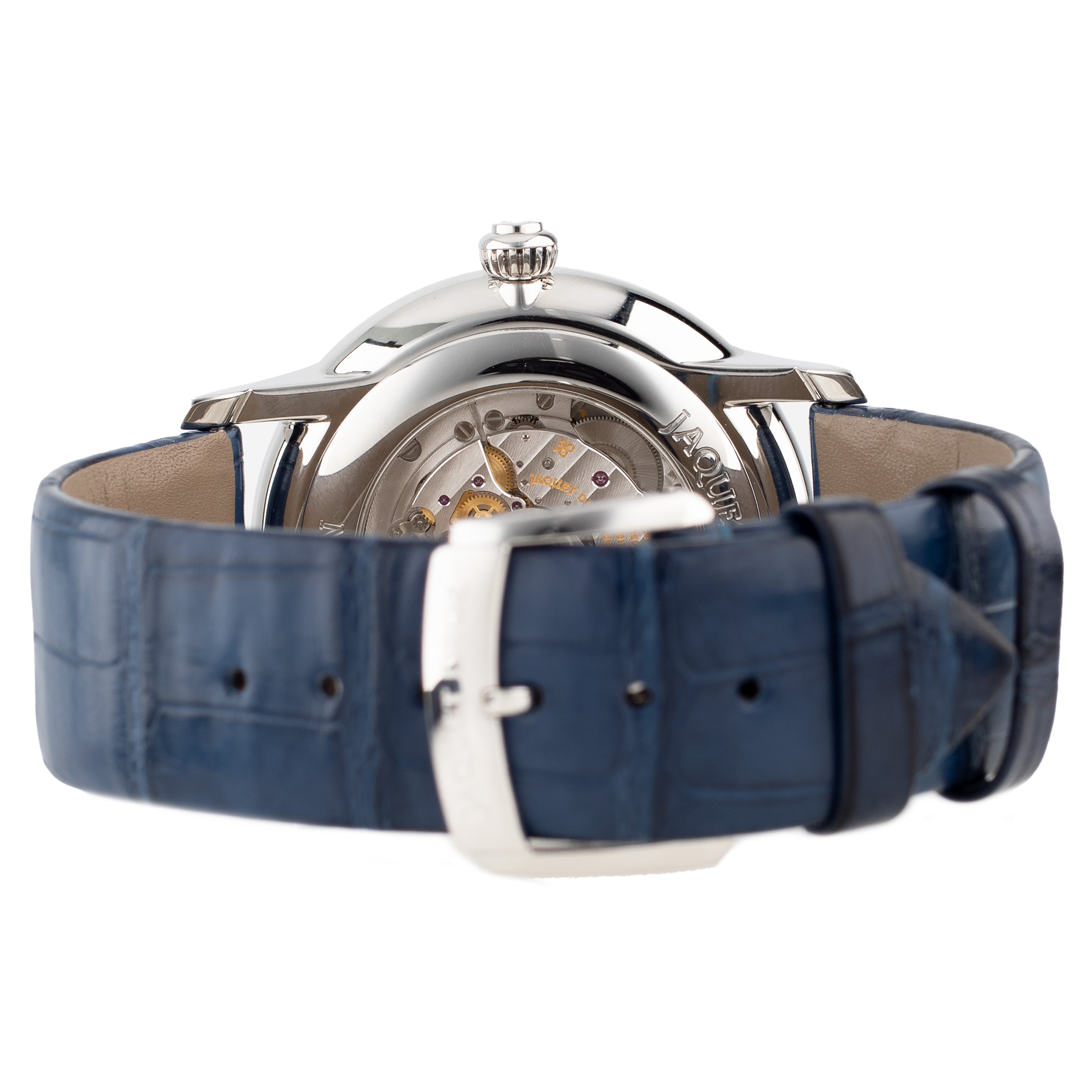 Jaquet Droz Grande Seconde Quantieme Cotes De Geneve Stainless Steel Blue Dial 43mm J007030245