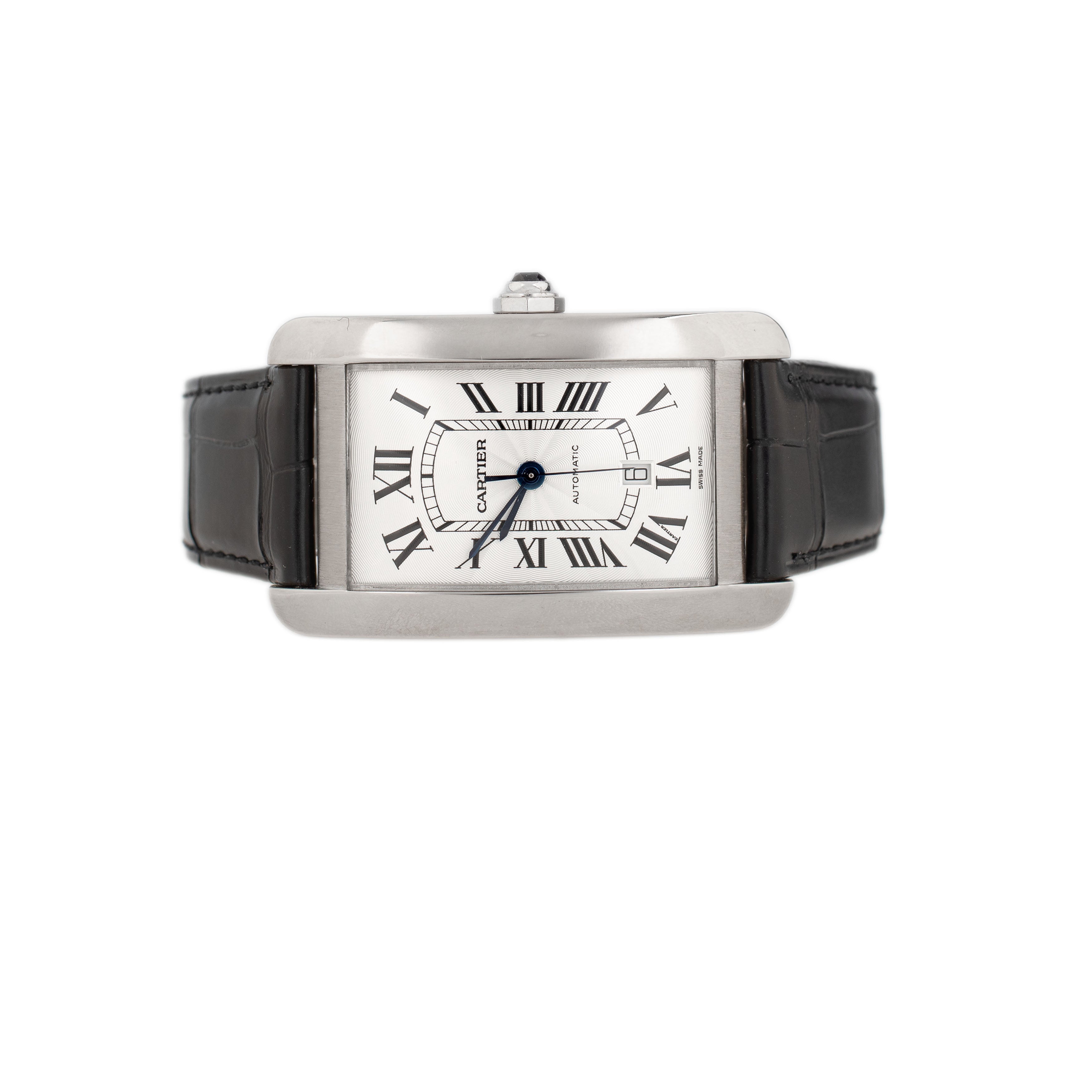 Cartier Tank Americaine XL White Gold Silver Dial 31x51mm 2928